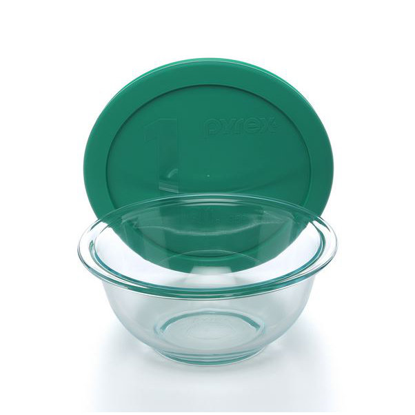 Pyrex Smart Essentials 4 Piece Mixing Bowl with Colored Lid Set