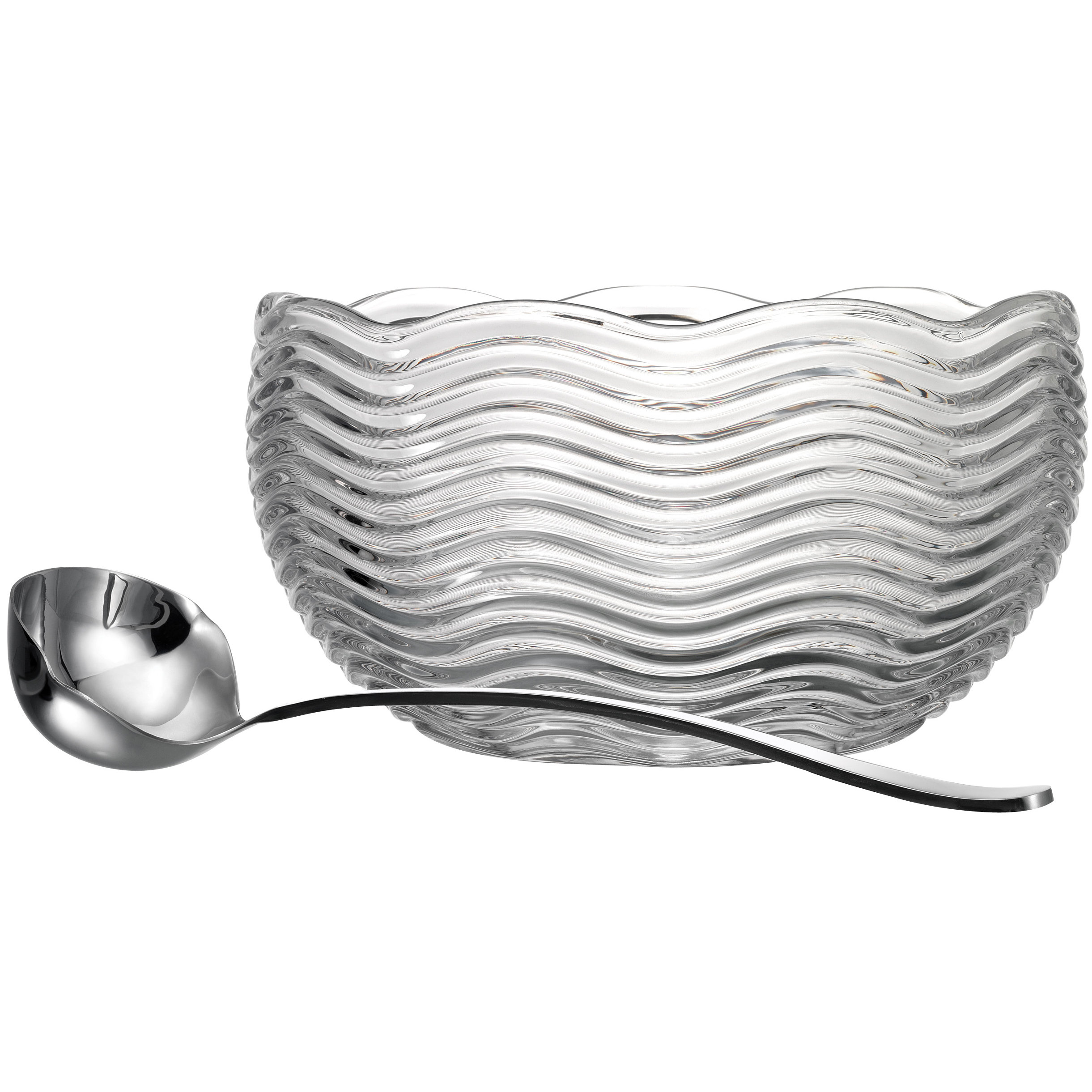 Godinger Silver Art Co Capri 160 Oz. Punch Bowl with Ladle Set