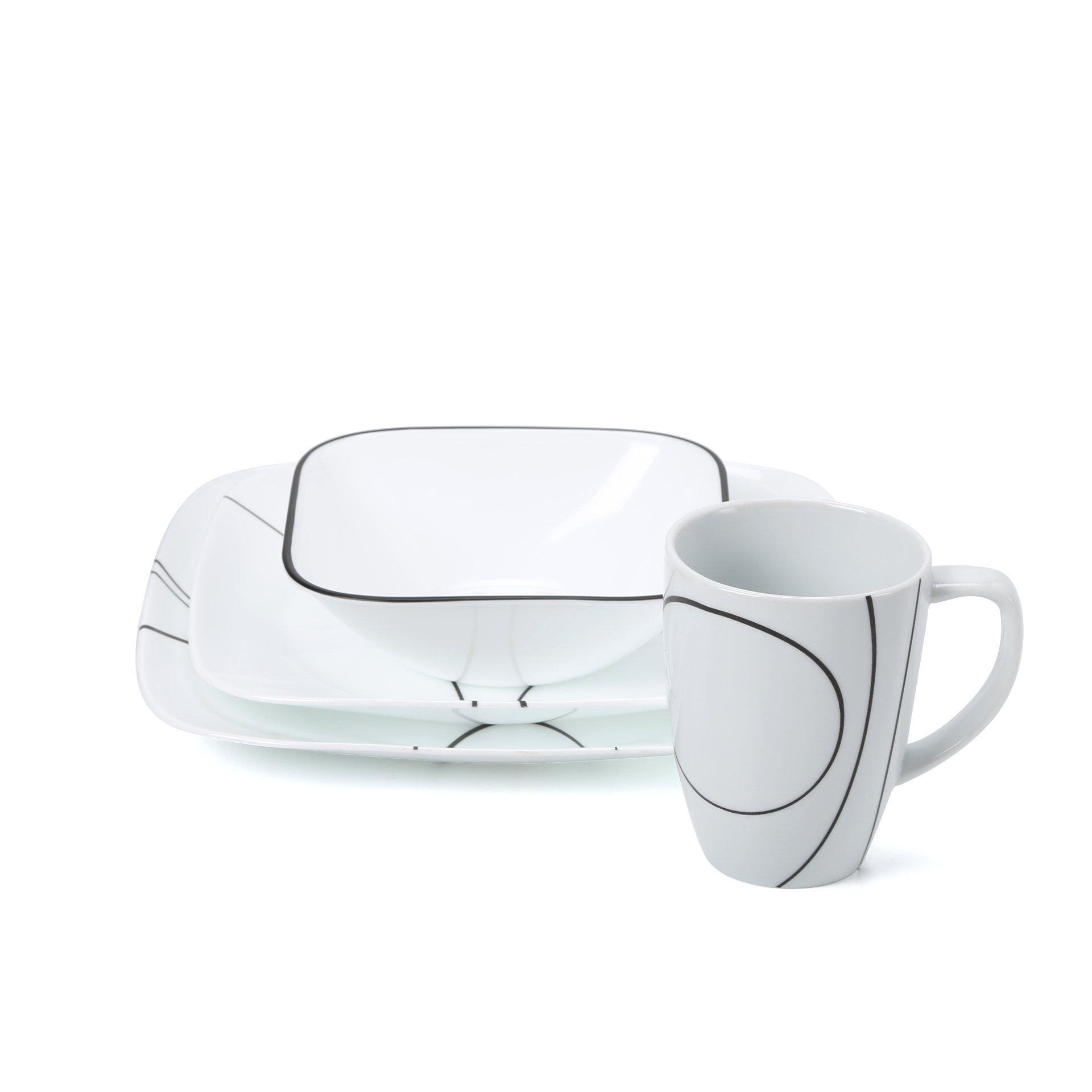 Corelle Simple Lines 16 Piece Dinnerware Set & Reviews Wayfair
