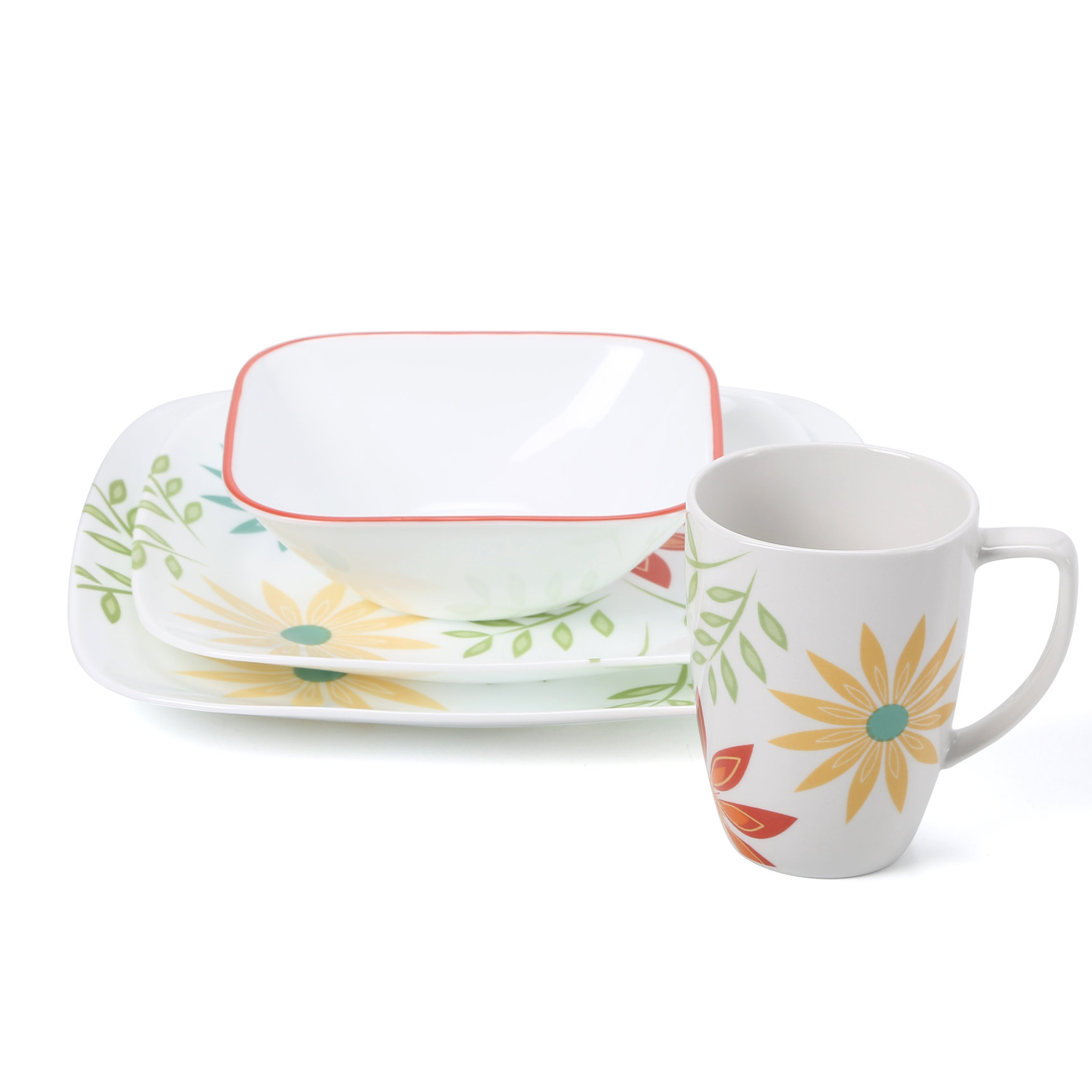 Corelle Happy Days 16 Piece Dinnerware Set & Reviews Wayfair