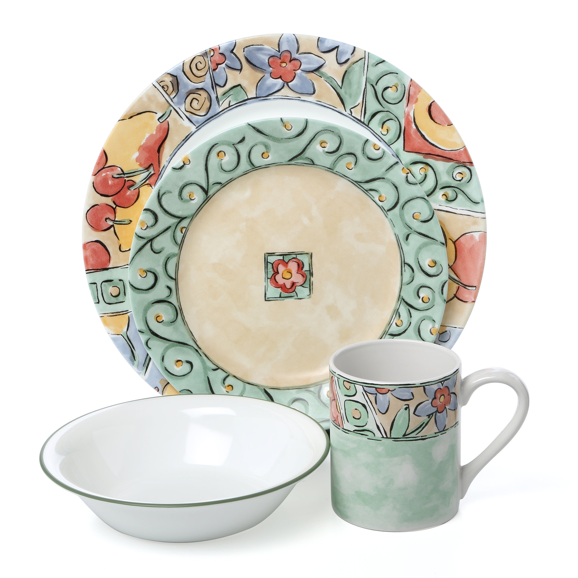 Corelle Impressions Watercolors 16 Piece Dinnerware Set & Reviews