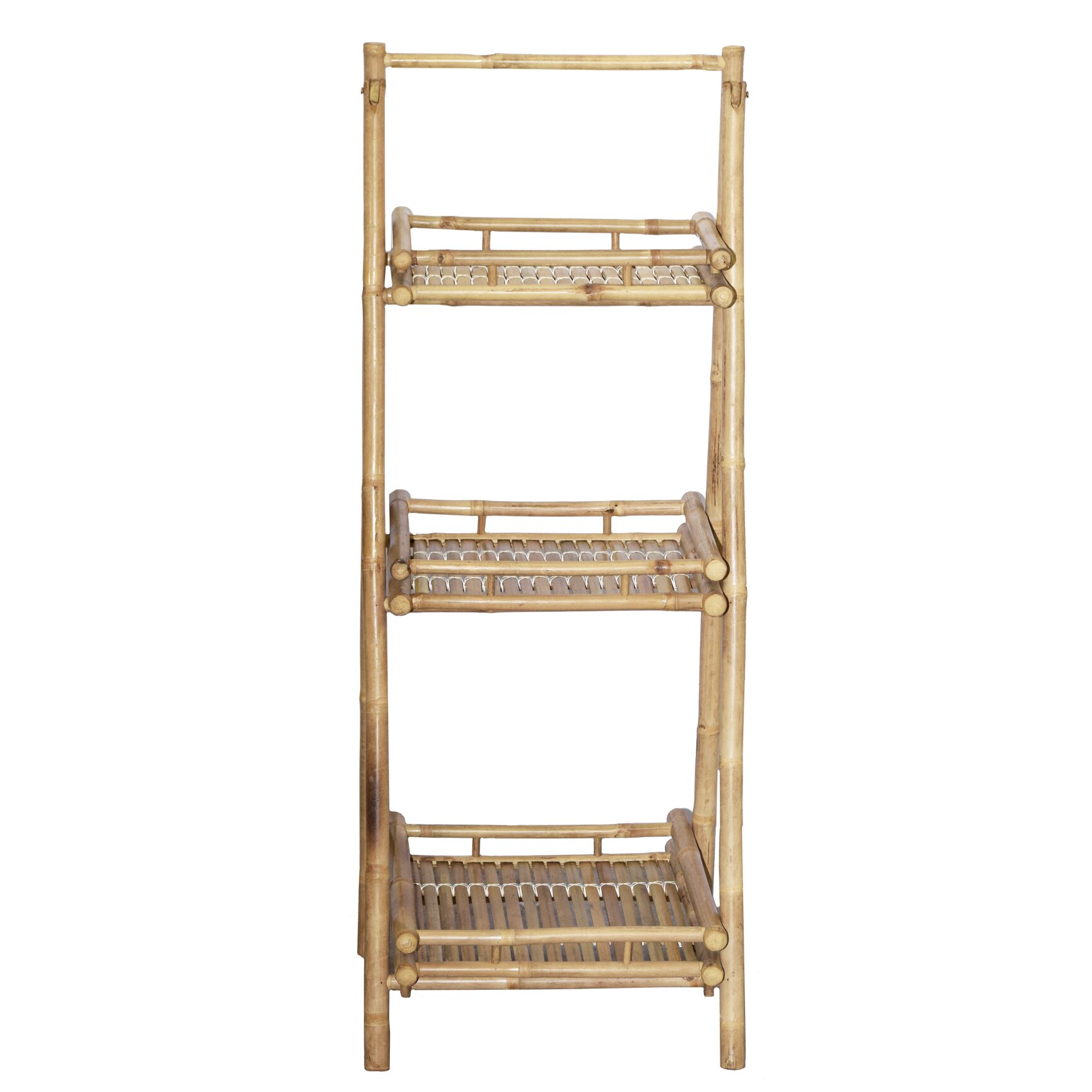 Bamboo54 Folding Bamboo Three Shelf Shelving Unit & Reviews | Wayfair