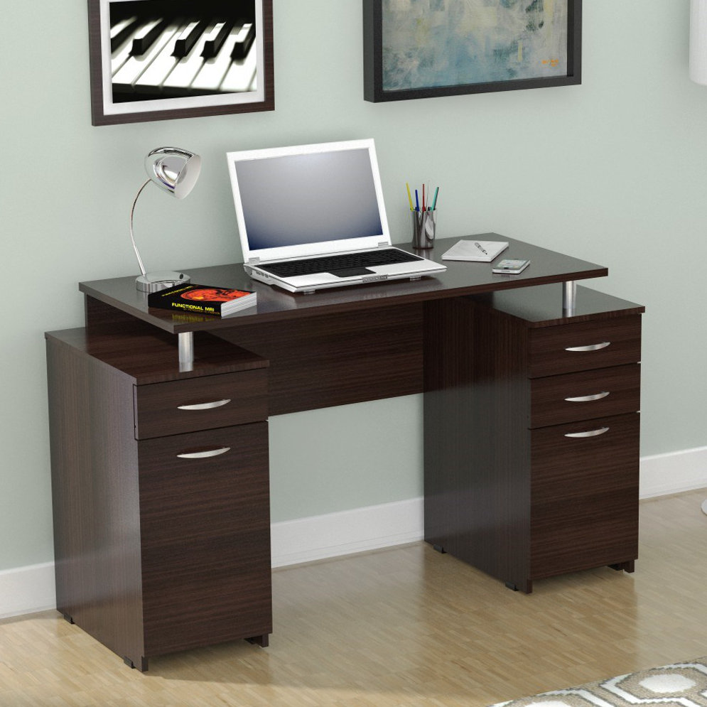 Inval Double Pedestal Computer Desk & Reviews Wayfair