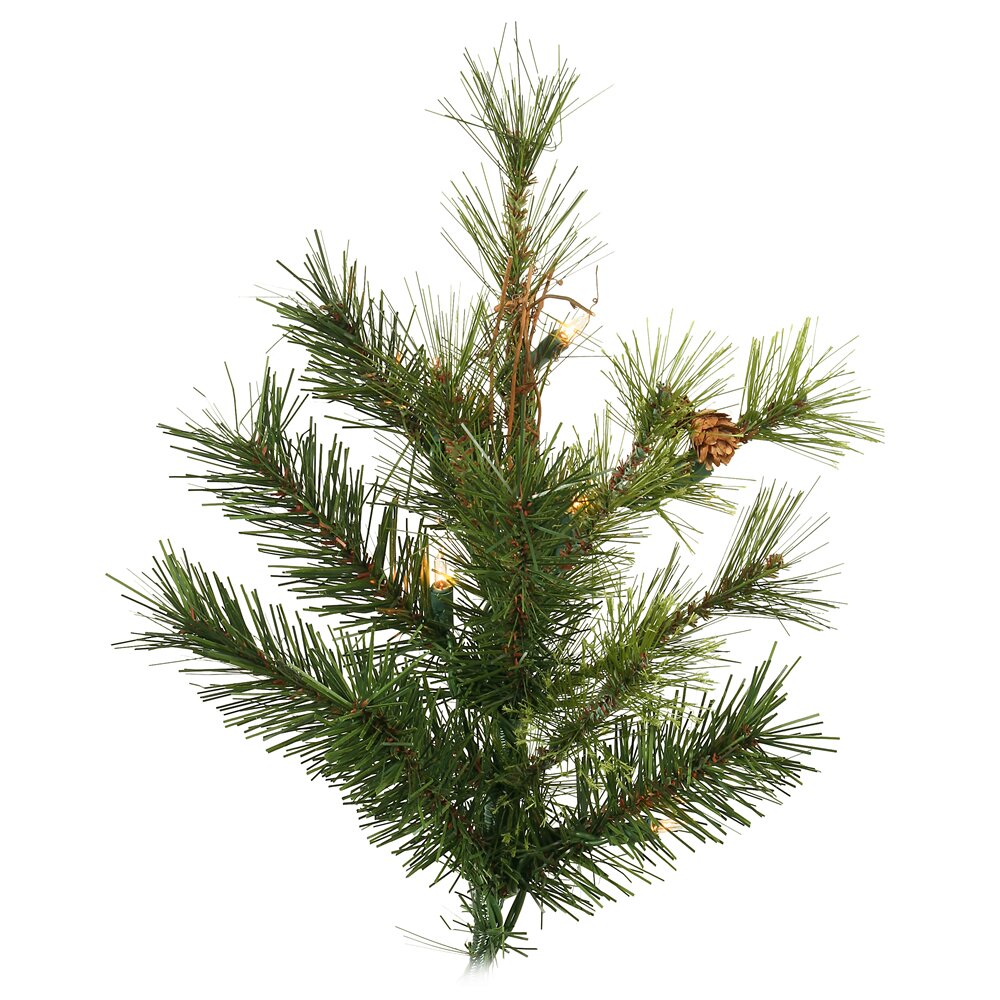 Vickerman Flocked Kodiak 4.5' Green Pine Artificial Christmas Tree with ...