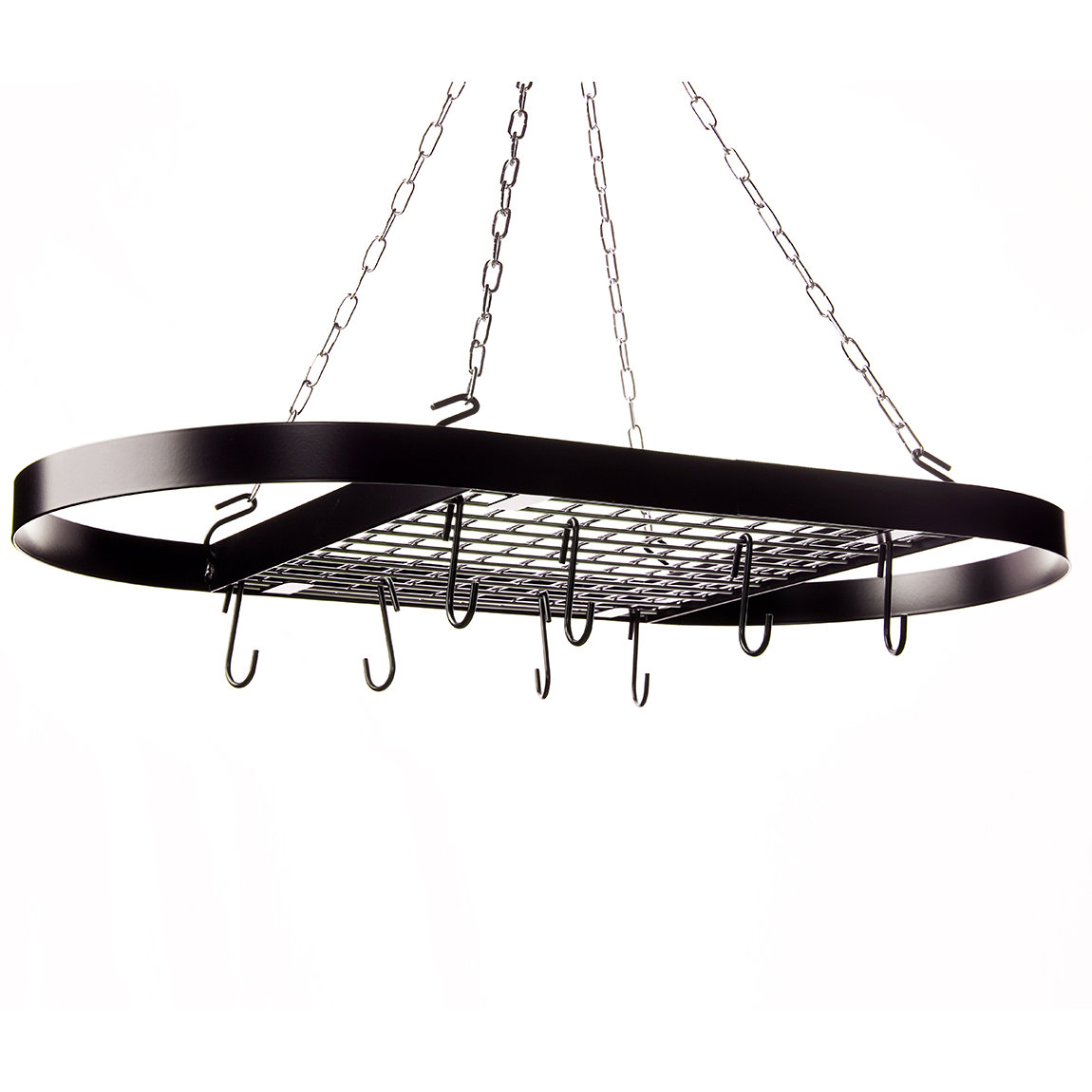 Classicor WroughtIron Hanging Oval Pot Rack & Reviews Wayfair
