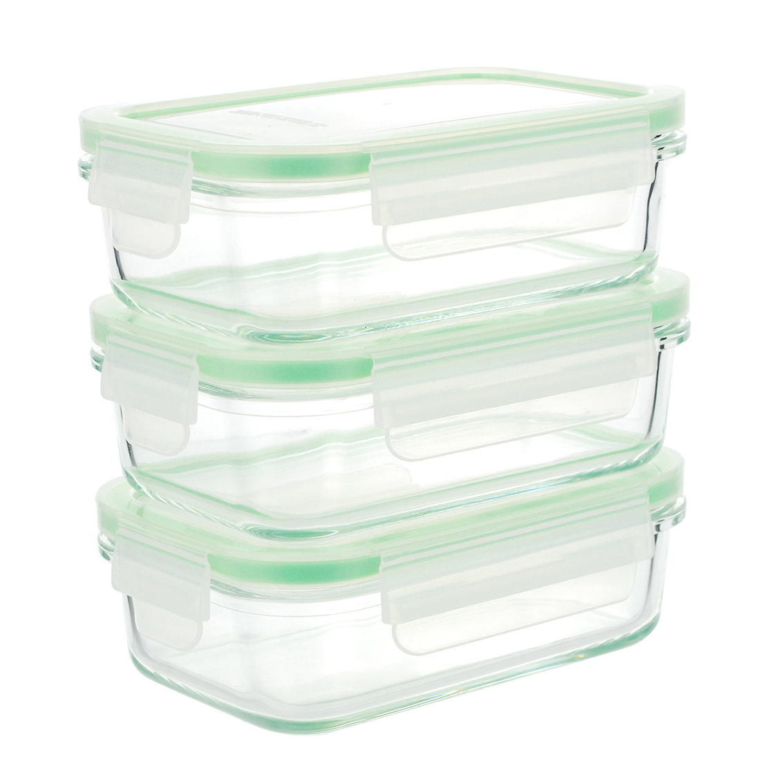 Go Green Glassworks 3Piece Food Storage Container Set