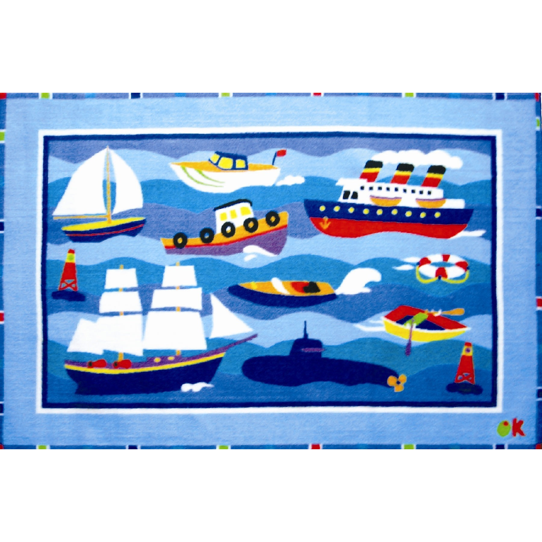 Fun Rugs Olive Kids Boats and Bouys Area Rug & Reviews Wayfair