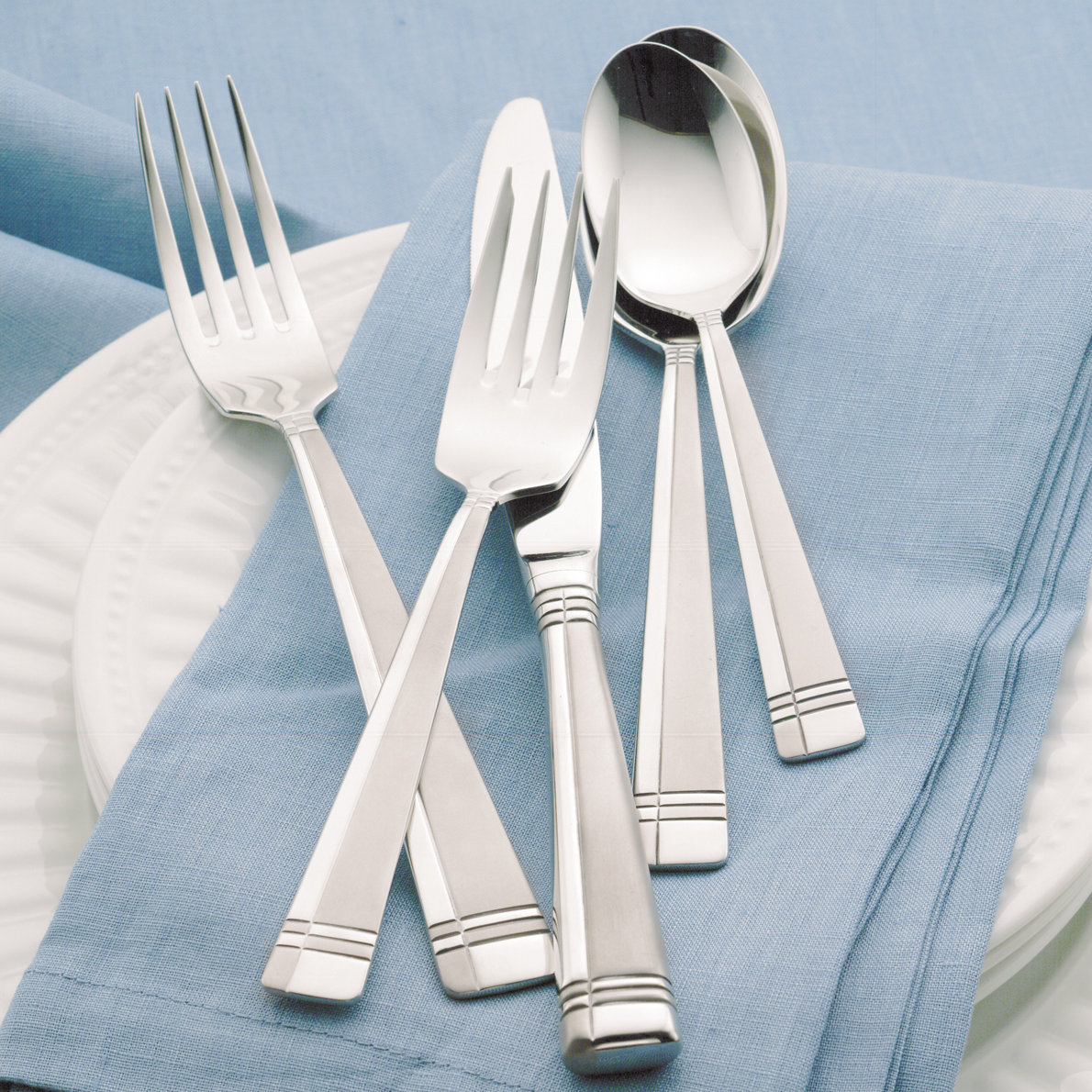 Oneida 45 Piece Amsterdam Premium Tier Flatware Set & Reviews Wayfair