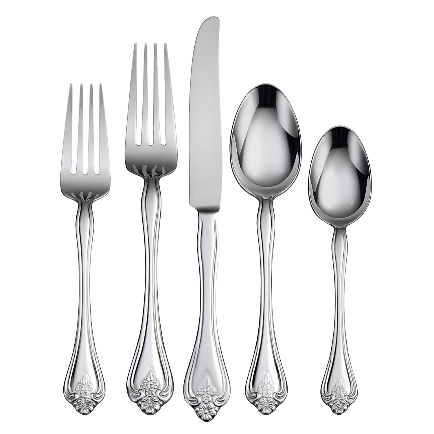Oneida 45 Piece Boutonniere Everyday Flatware Set & Reviews Wayfair