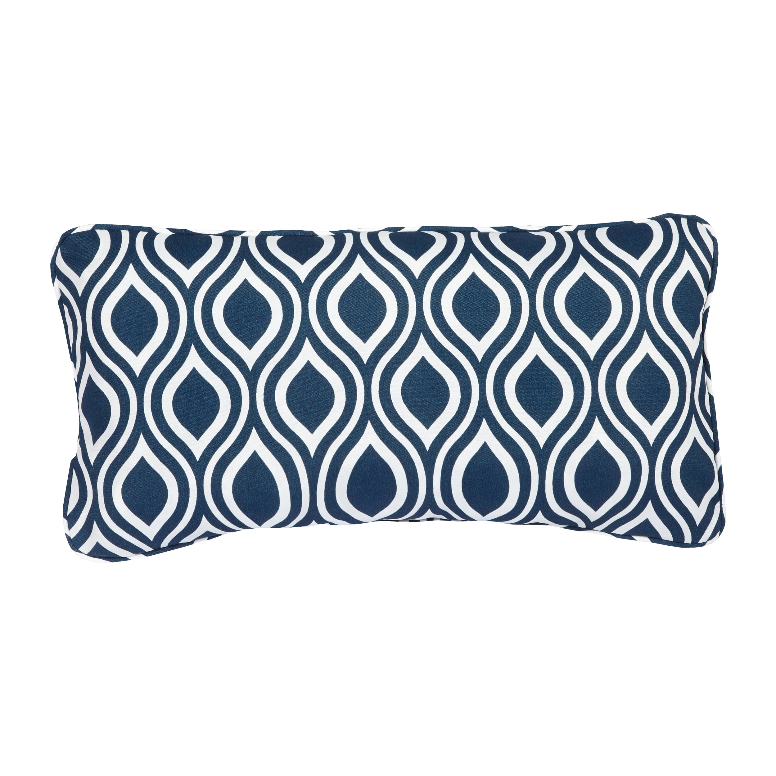Mozaic Company Stella Navy Wavy Indoor/Outdoor Lumbar Pillow & Reviews