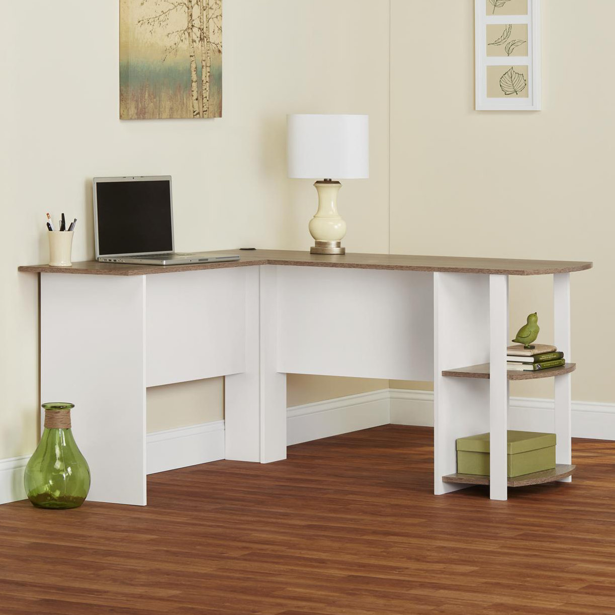 Andover Mills Salina LShape Writing desk & Reviews Wayfair