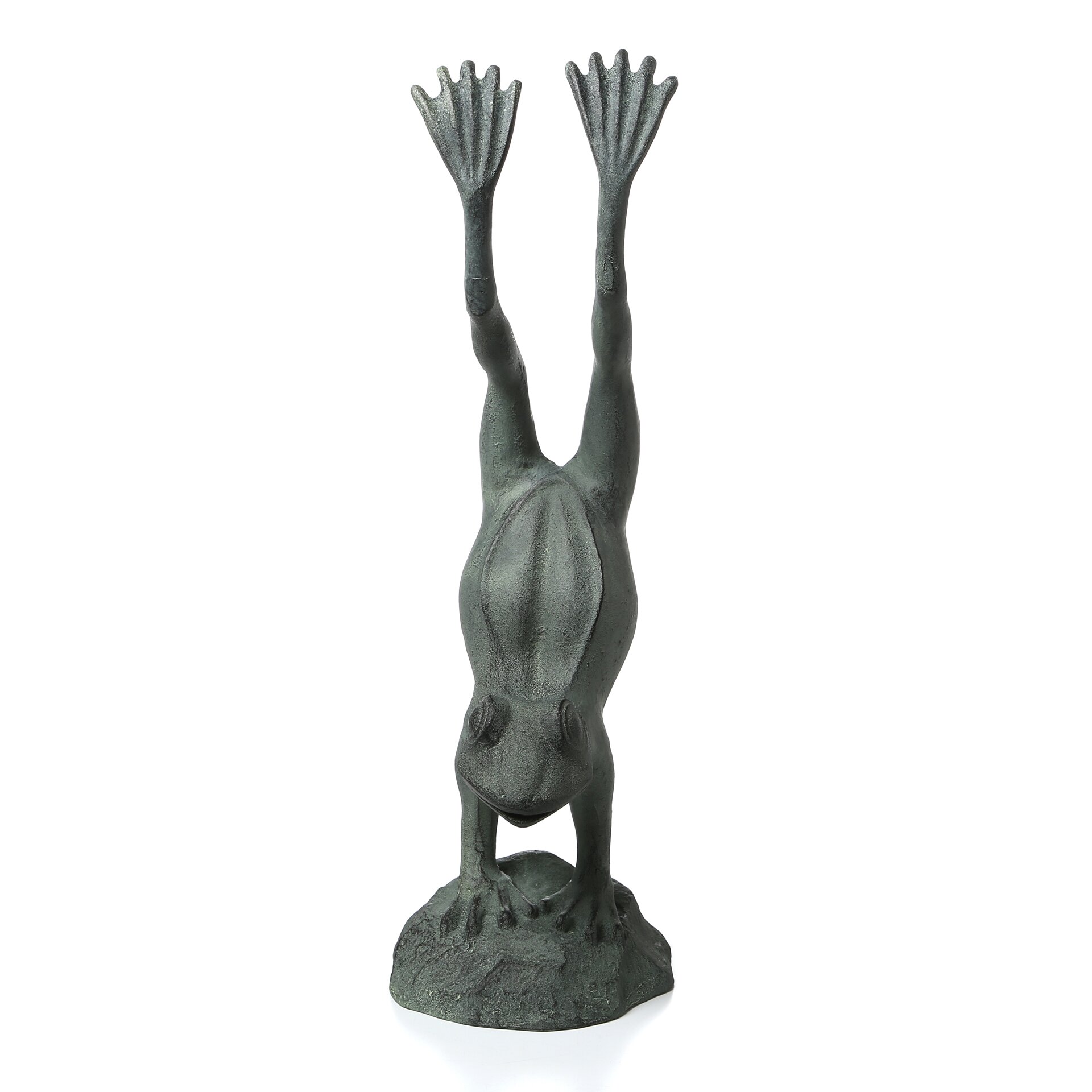 dancing frog garden statue