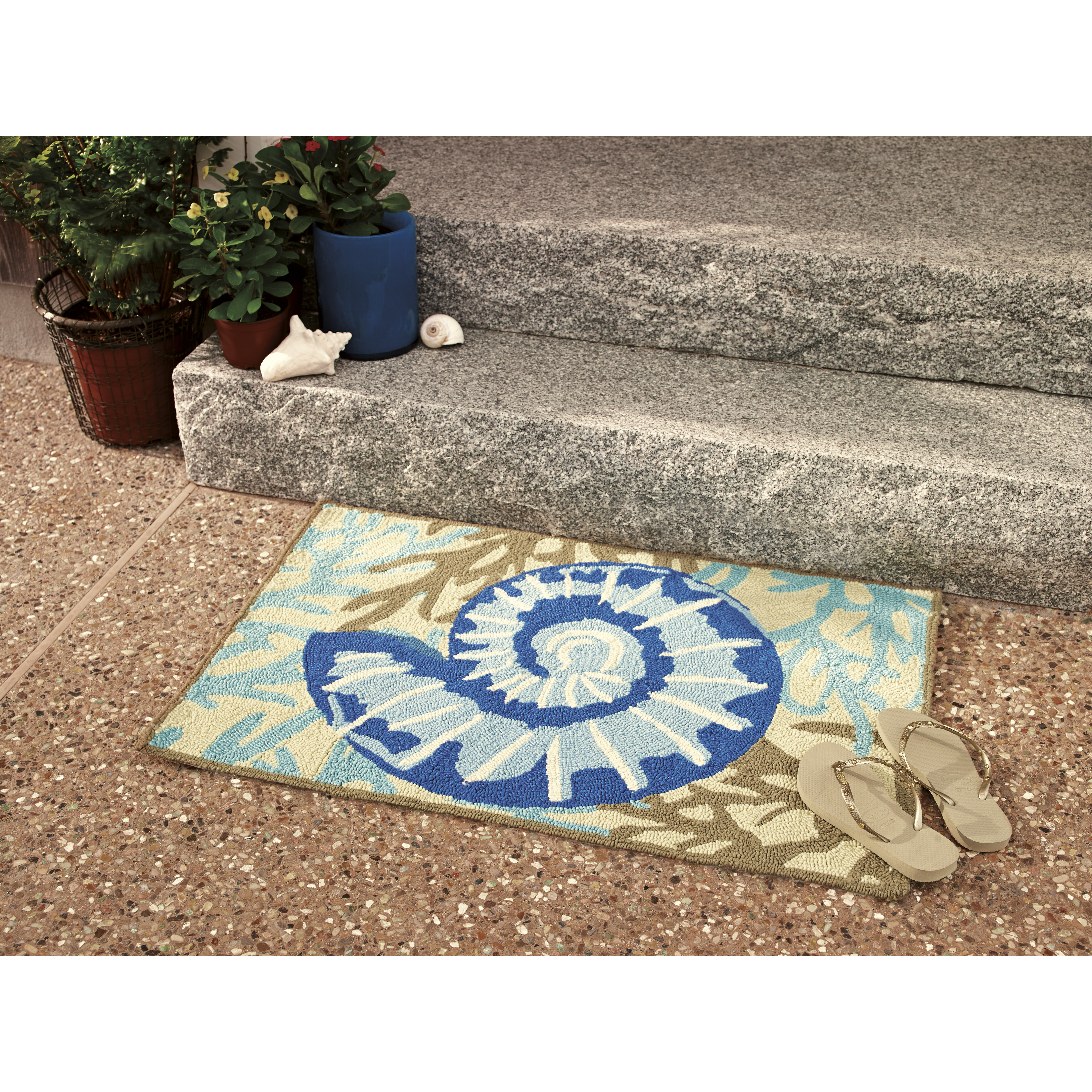 Company C Adrift HandHooked Blue Area Rug Wayfair