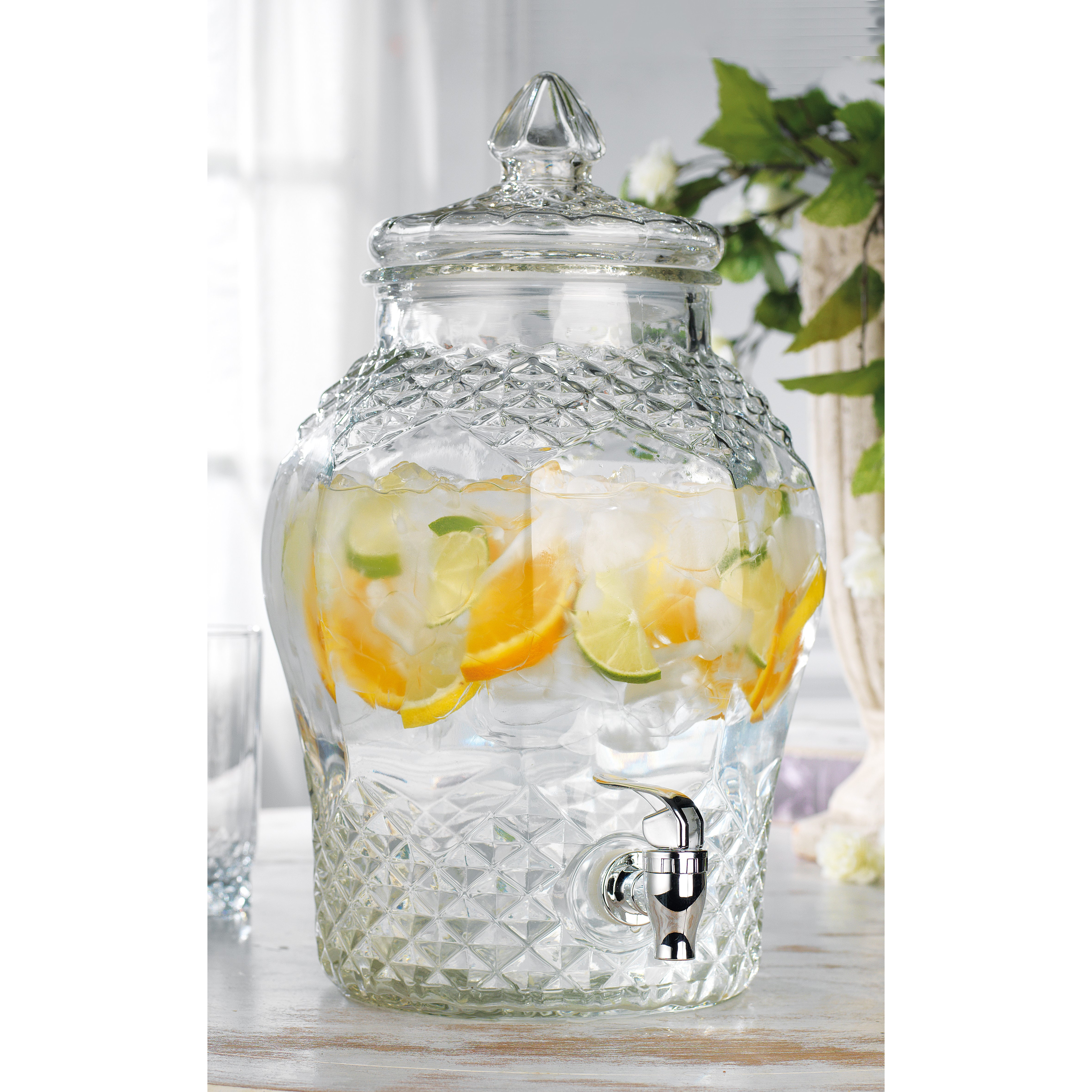 Home Essentials and Beyond Cellini Diamond Cut 384 oz. Beverage