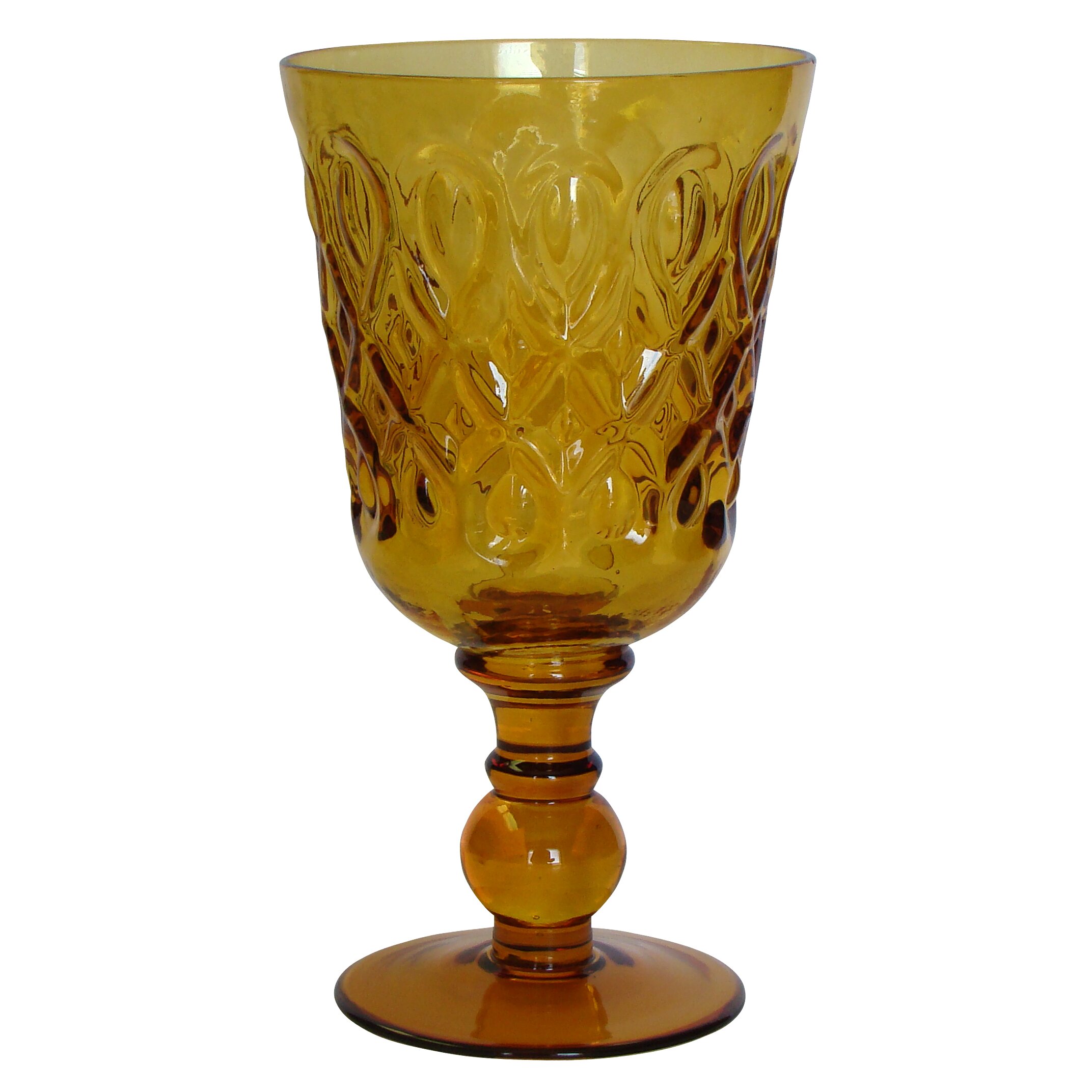 R Squared Teardrop Pressed Glass Goblet & Reviews | Wayfair