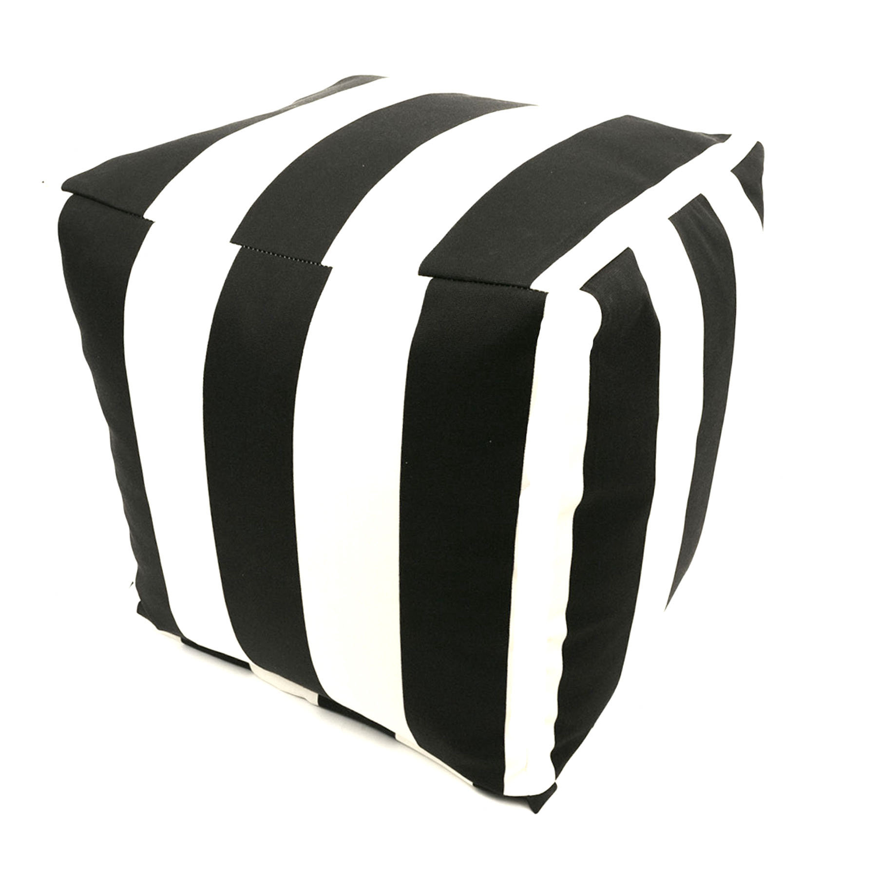 Majestic Home Goods Striped Pouf Ottoman & Reviews Wayfair
