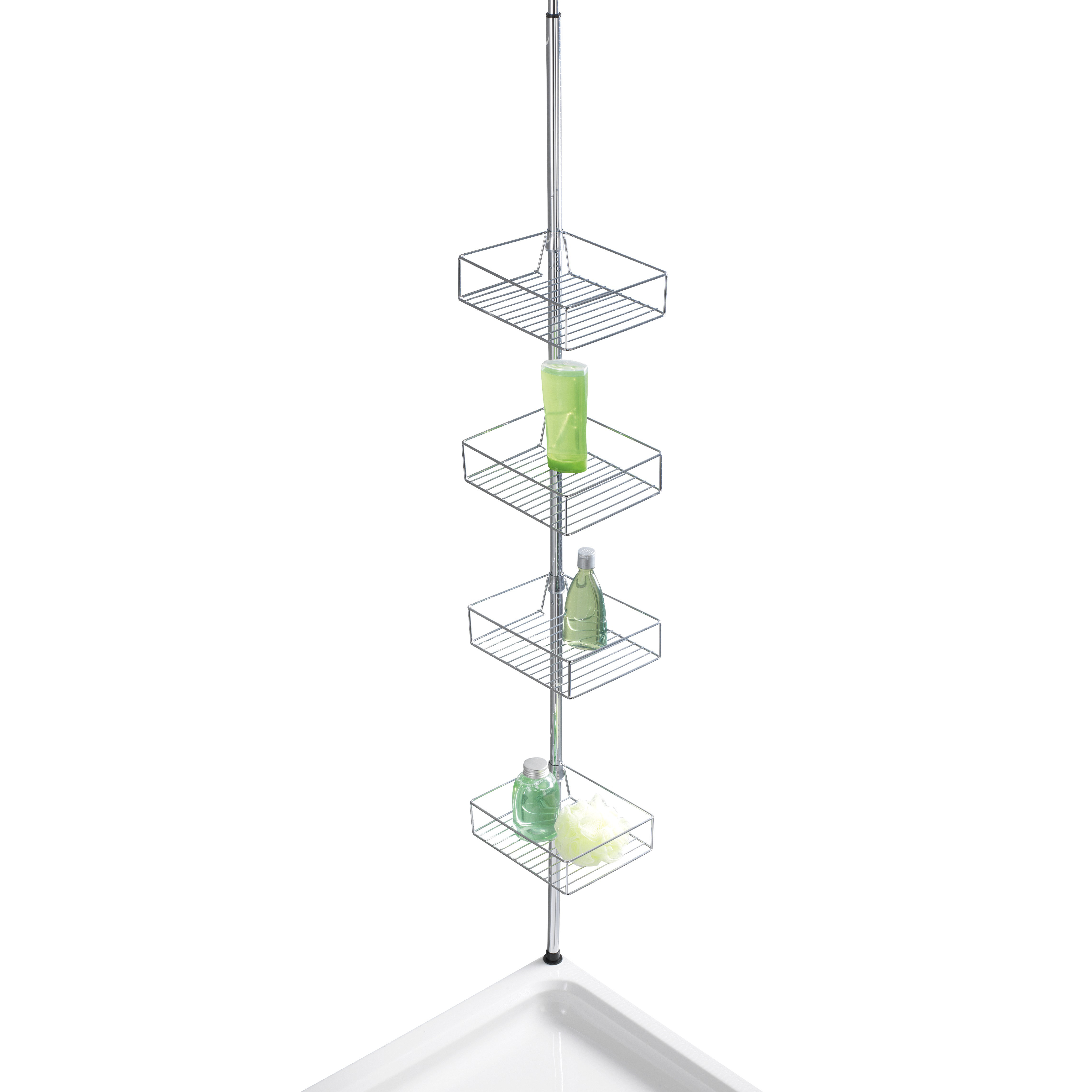 Wenko Domaso Telescopic Metal Wall Mounted Shower Caddy & Reviews