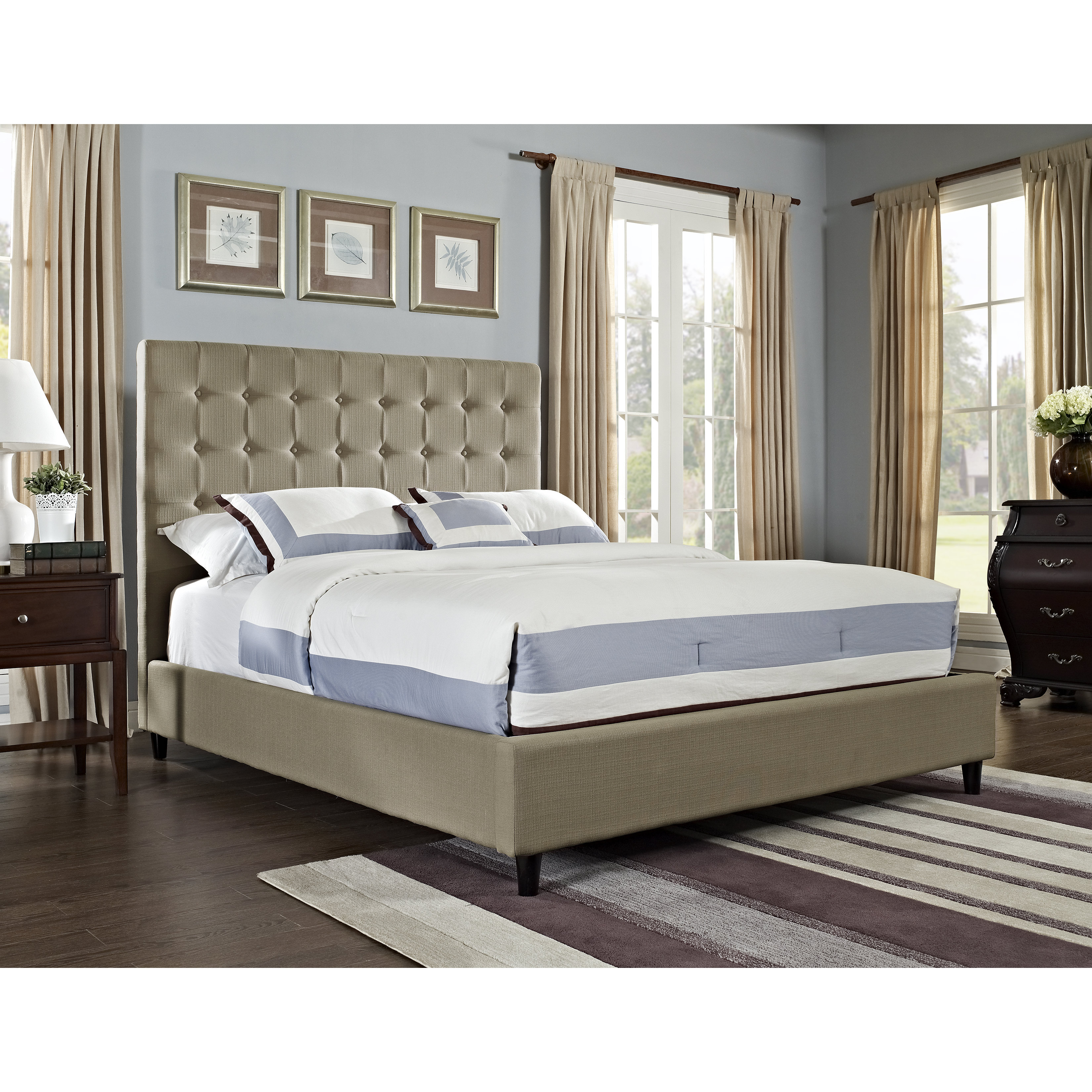 Powell Soft Roll Queen Upholstered Headboard & Reviews Wayfair