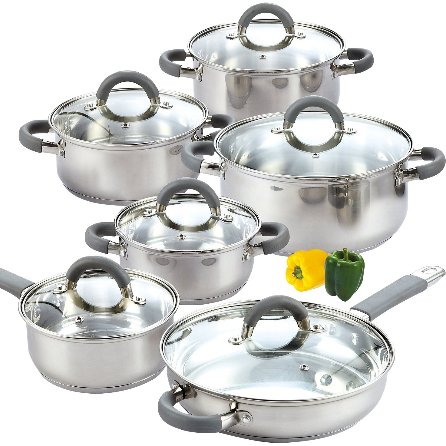 Cook N Home 12 Piece Cookware Set & Reviews Wayfair
