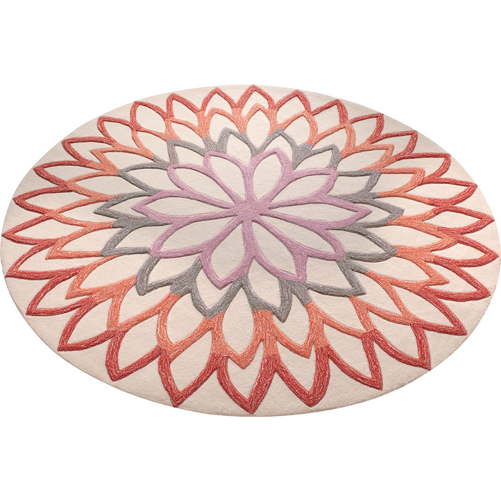 Esprit Lotus Flower Handtufted Orange Rug | Wayfair UK