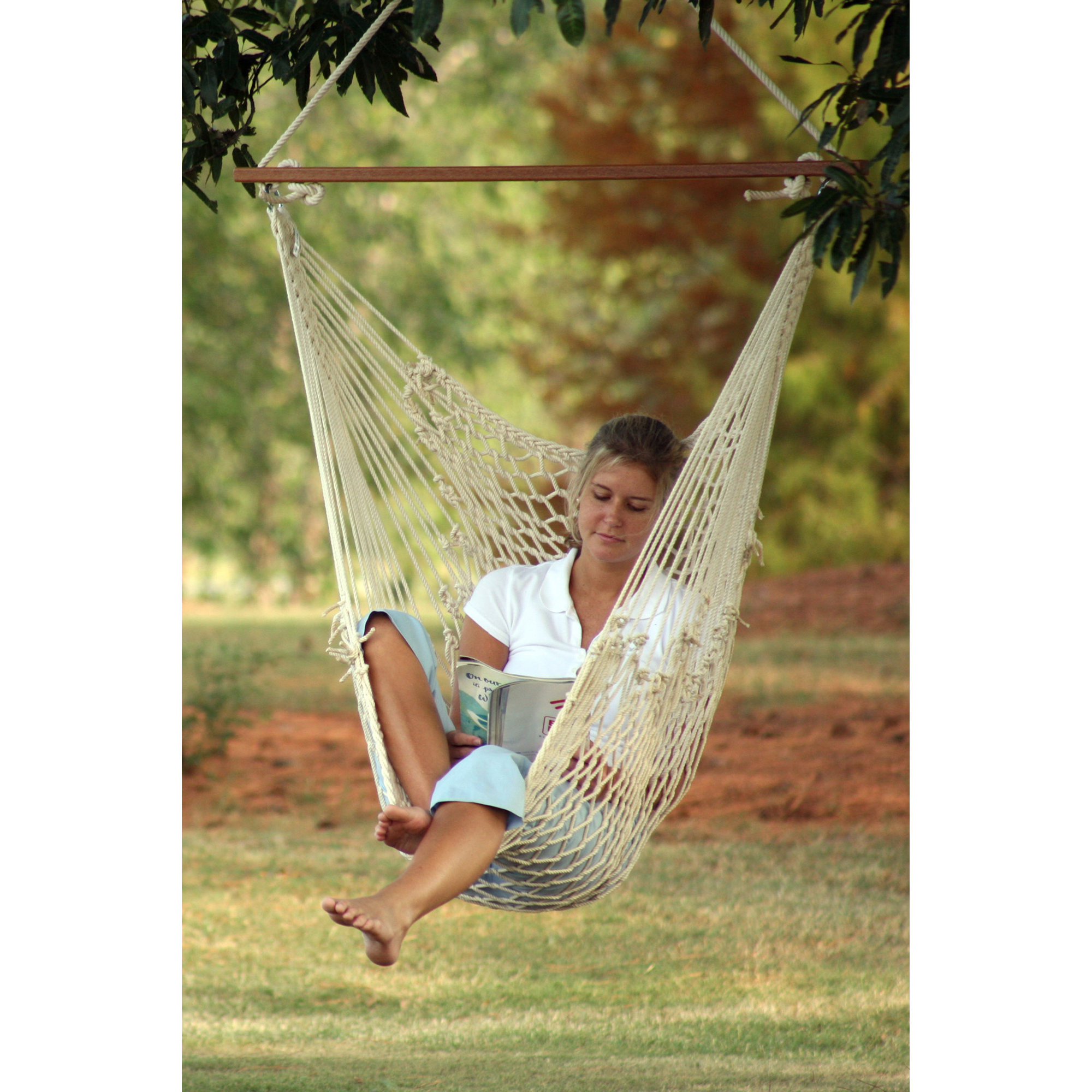 Single rope hammock swing