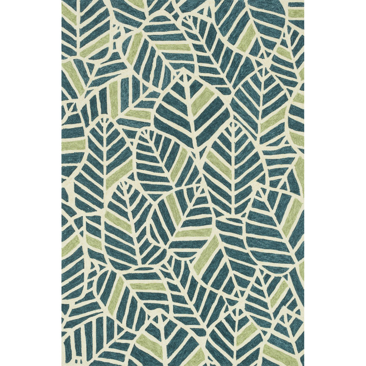 Loloi Rugs Tropez HandHooked Blue/Green Indoor/Outdoor Area Rug