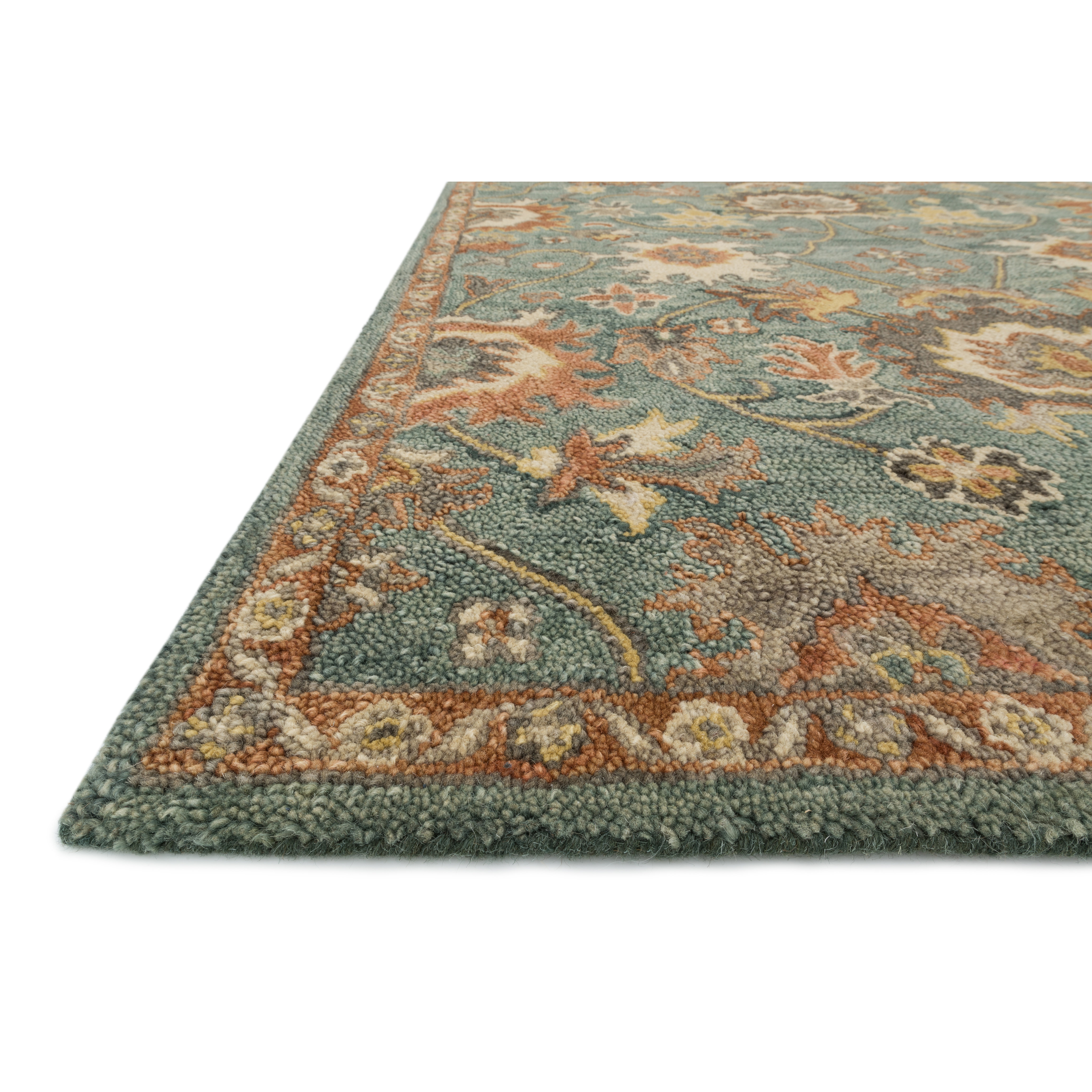 Loloi Rugs Underwood Blue/Rust Area Rug & Reviews Wayfair