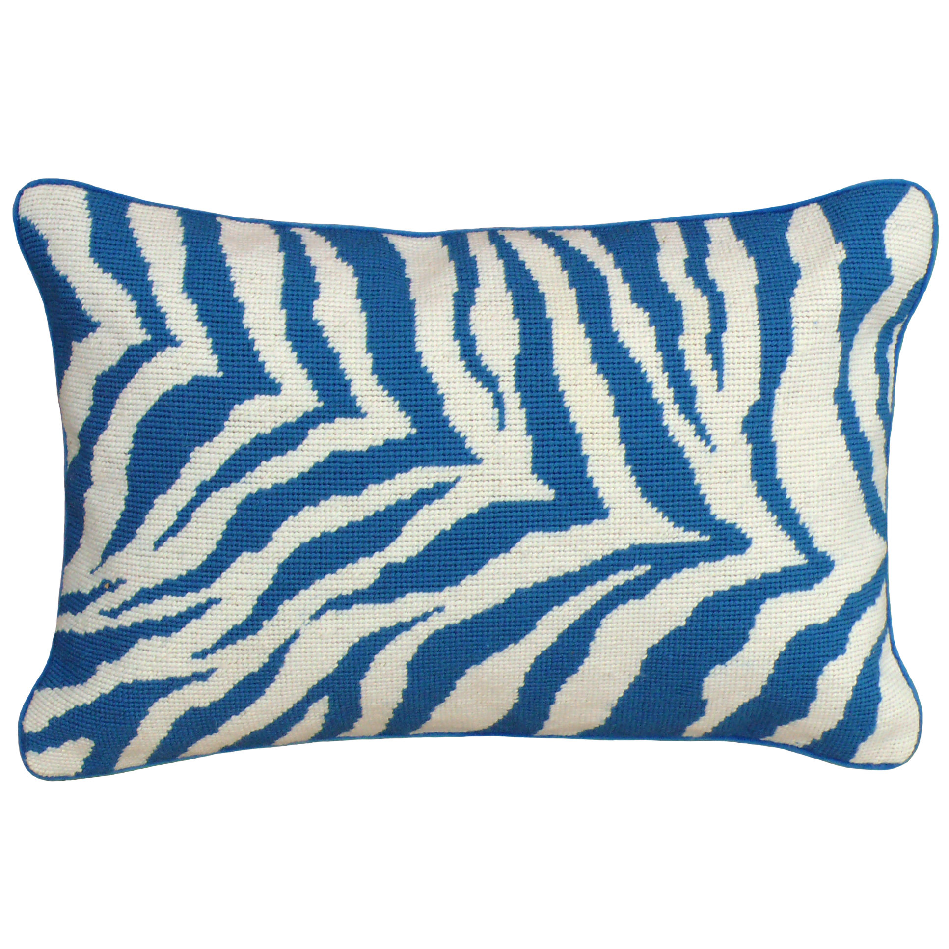 123 Creations Zebra Needlepoint Wool Lumbar Pillow Wayfair