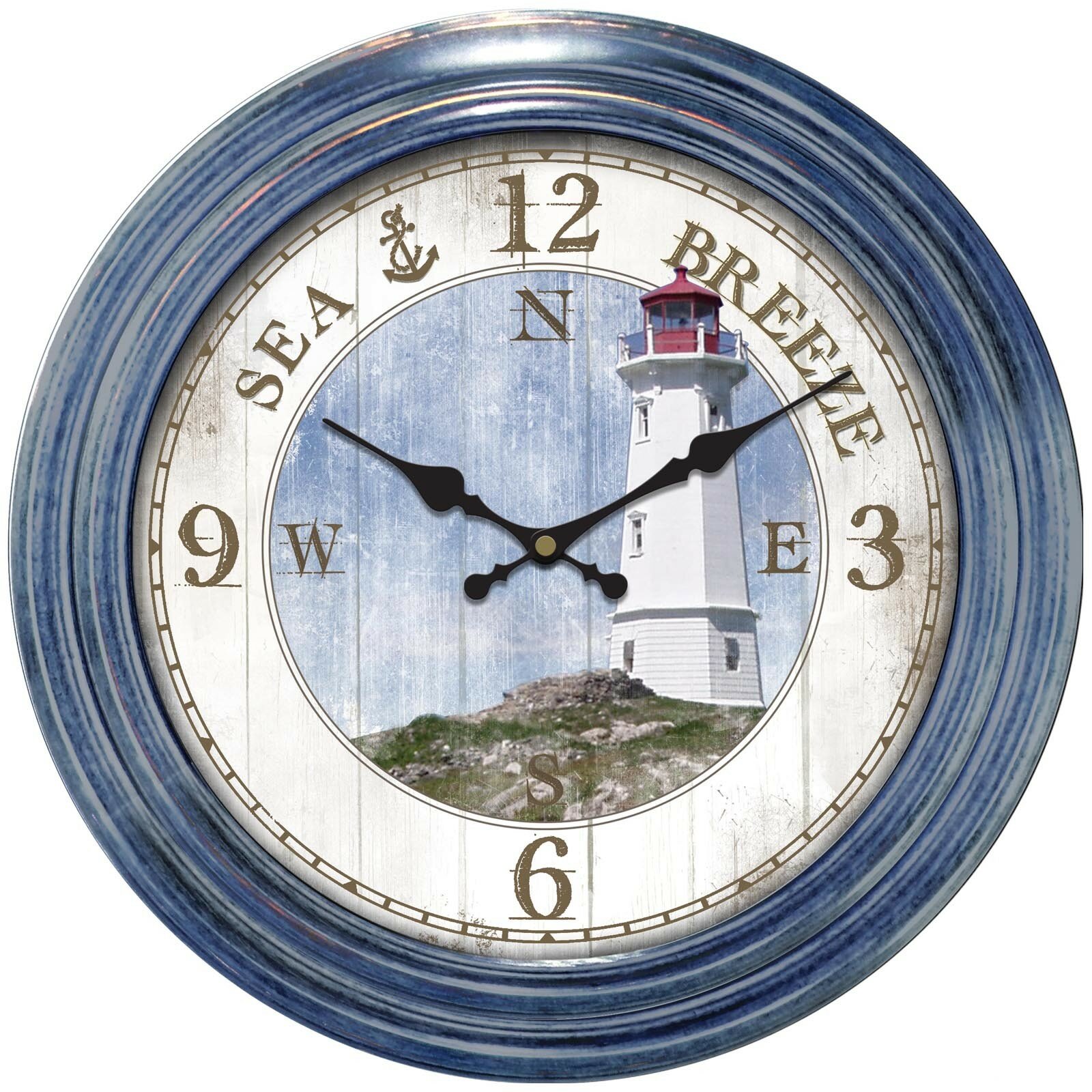 Ashton Sutton Decorative Home 18" Lighthouse Dial Wall Clock & Reviews