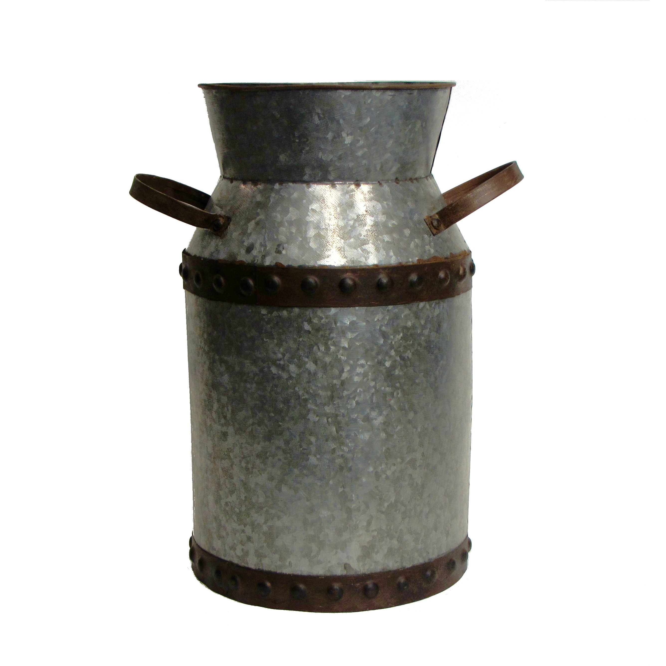 Wilco Home Country Farmhouse Double Handled Decorative Milk Can