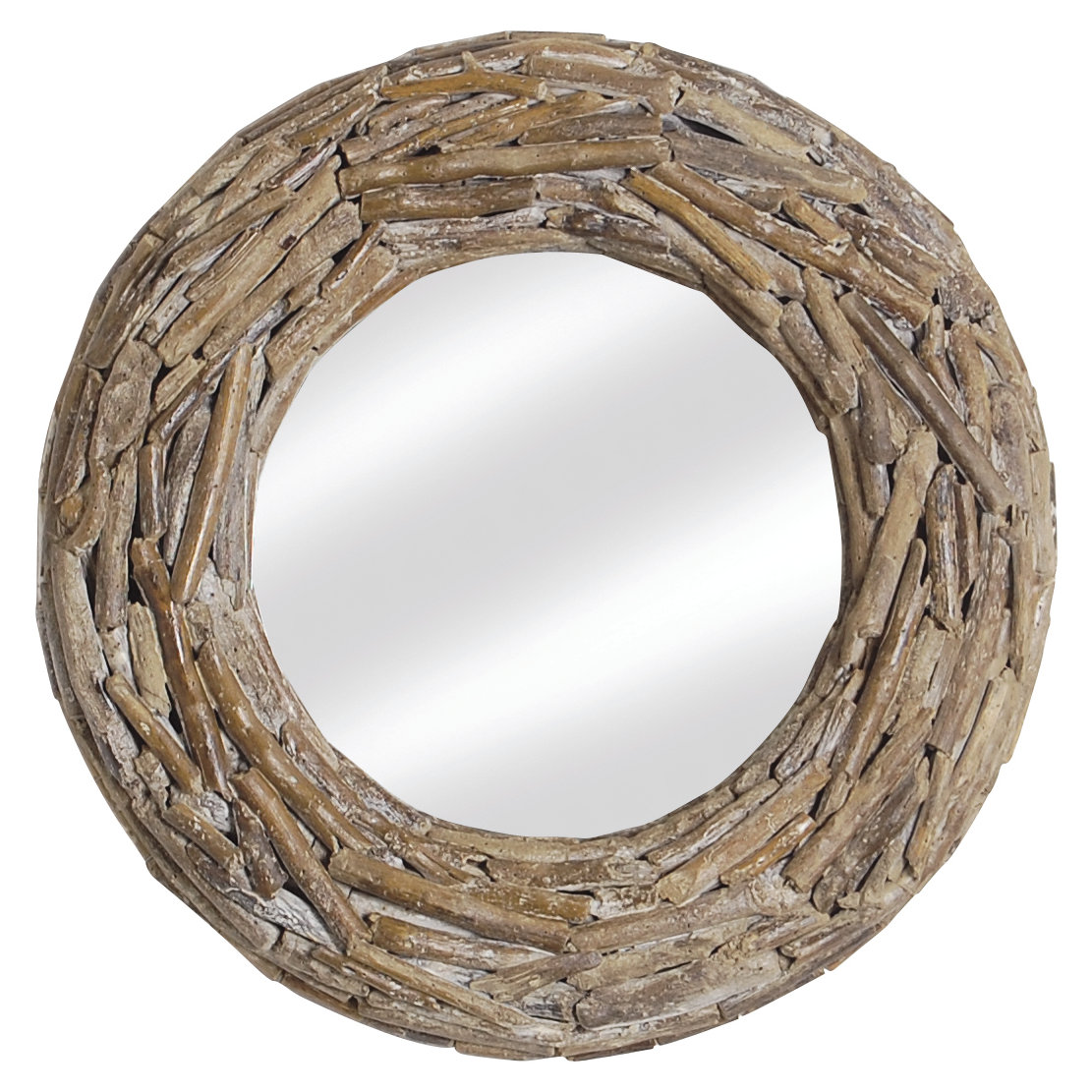 Oceans Apart Driftwood Round Mirror & Reviews Wayfair UK