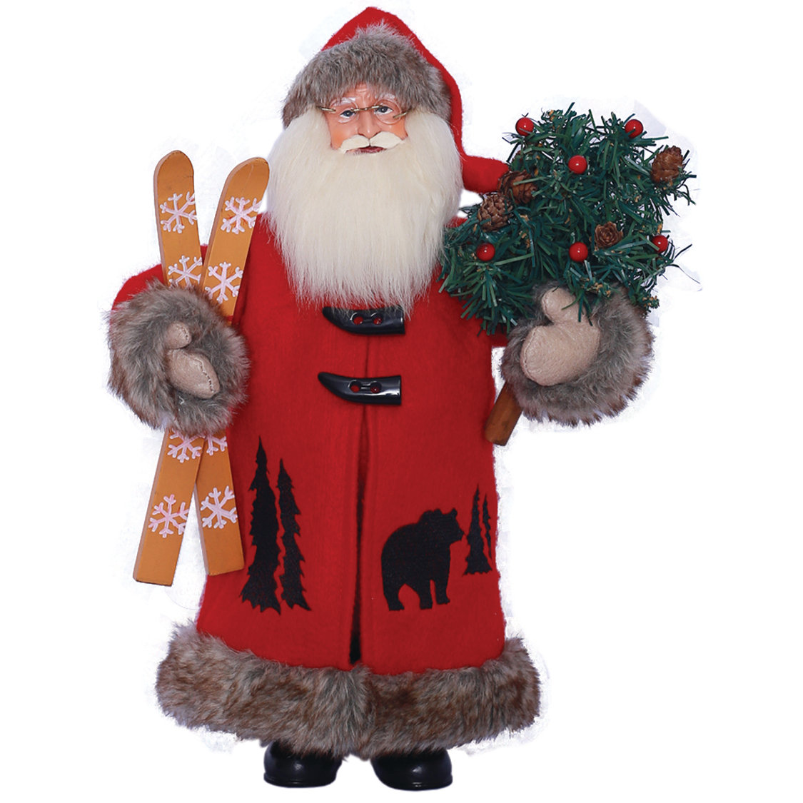 santa s workshop black bear santa figurine wayfair santa s workshop black bear santa figurine wayfair