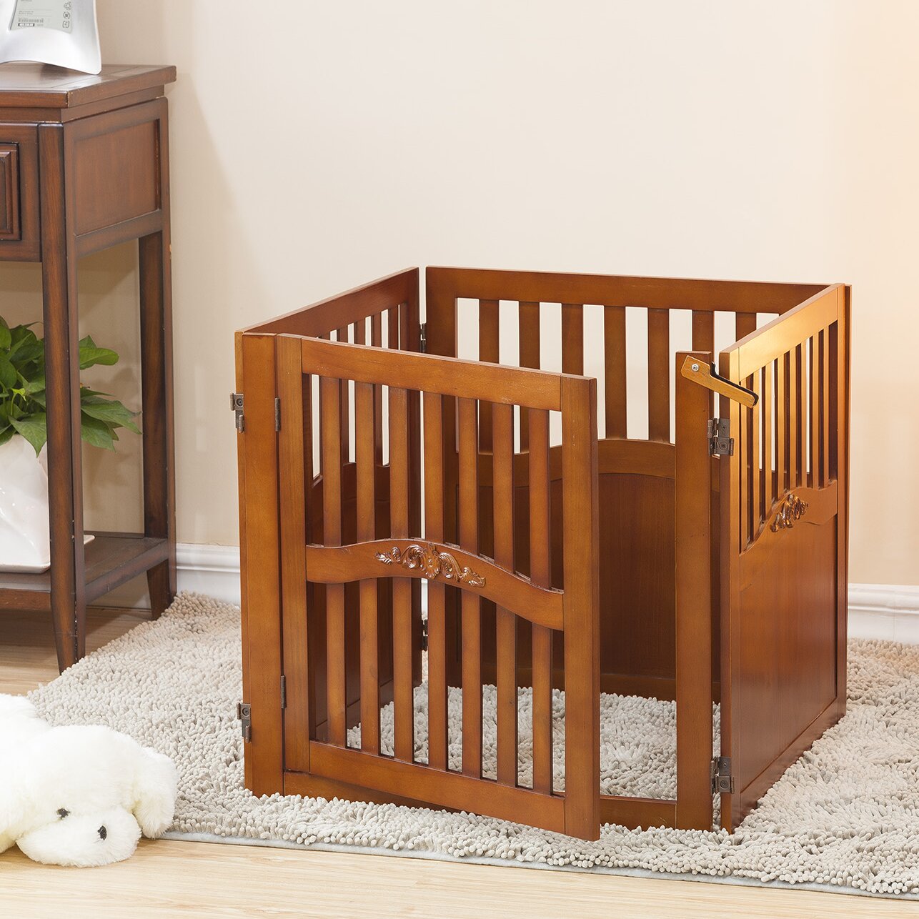 Elegant Home Fashions Lily 4 Panel Convertible Dog Gate ...