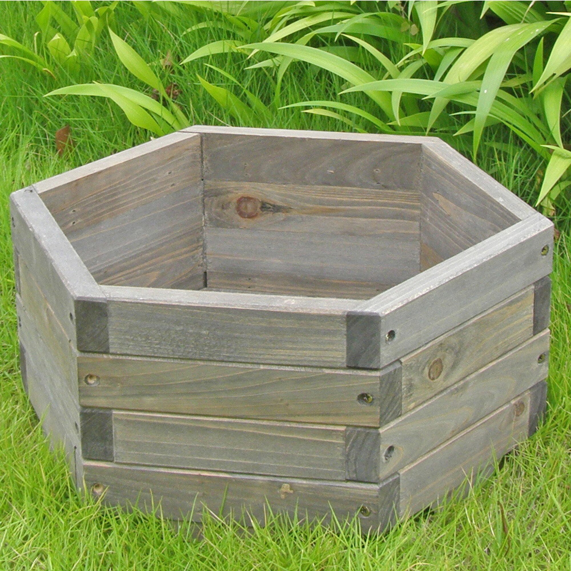 Elegant Home Fashions Hexagon Garden Barrel Planter GB1607