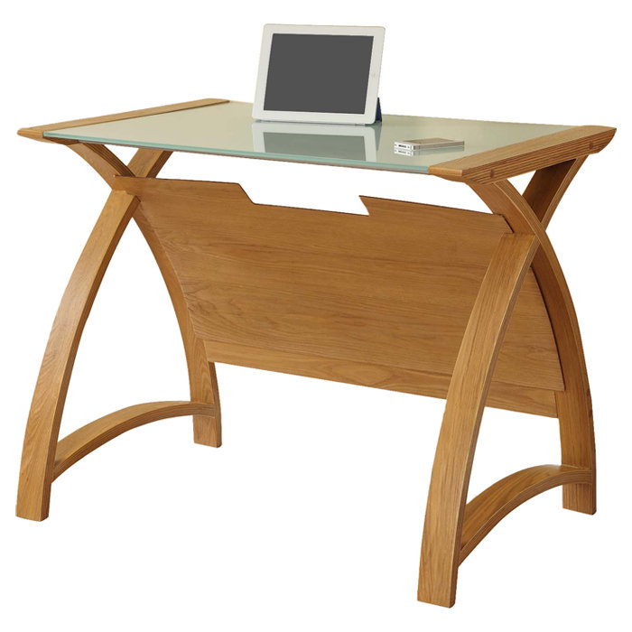 Jual Curve Computer Desk with Keyboard Tray & Reviews Wayfair UK