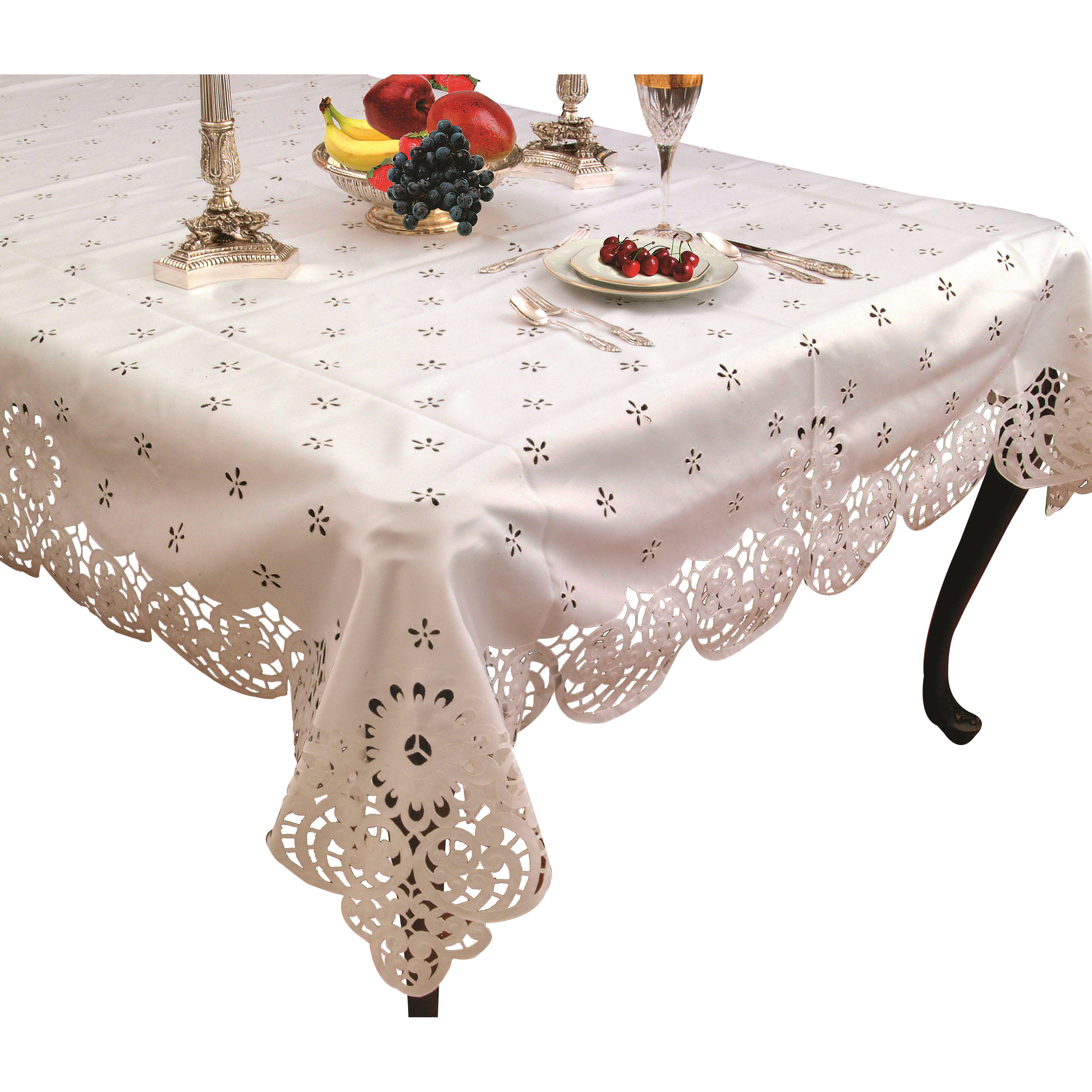 Violet Linen Daisy Tablecloth & Reviews Wayfair