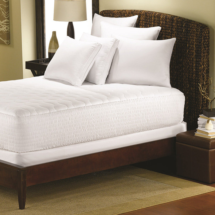 Simmons Beautyrest Cotton Top Mattress Pad with Premium Fibers