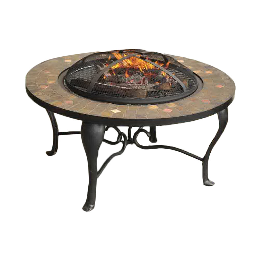 Sunjoy Sumpter Steel Wood Fire Pit & Reviews Wayfair