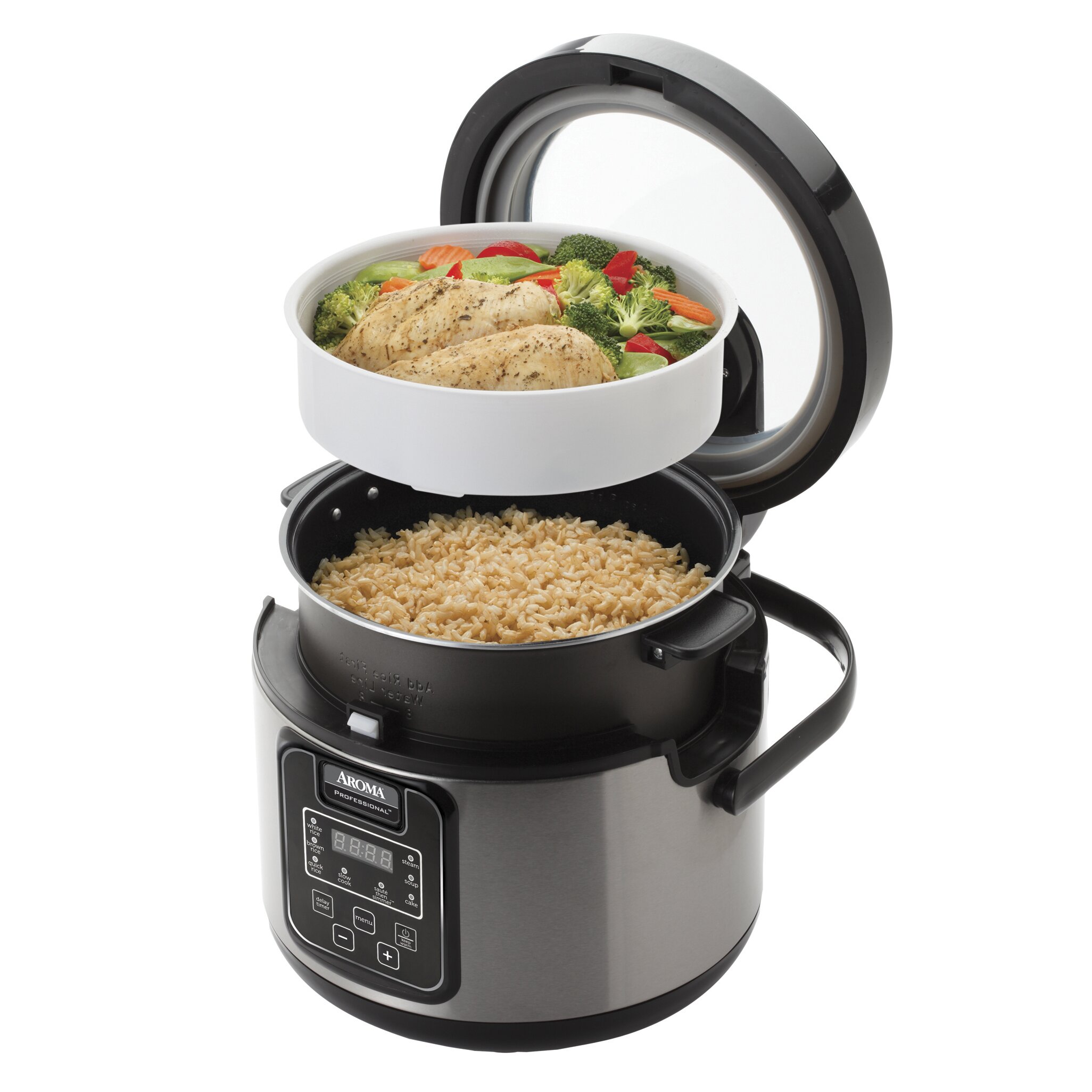 Aroma 16-Cup Rice Cooker/Slow Cooker/Food Steamer | Wayfair