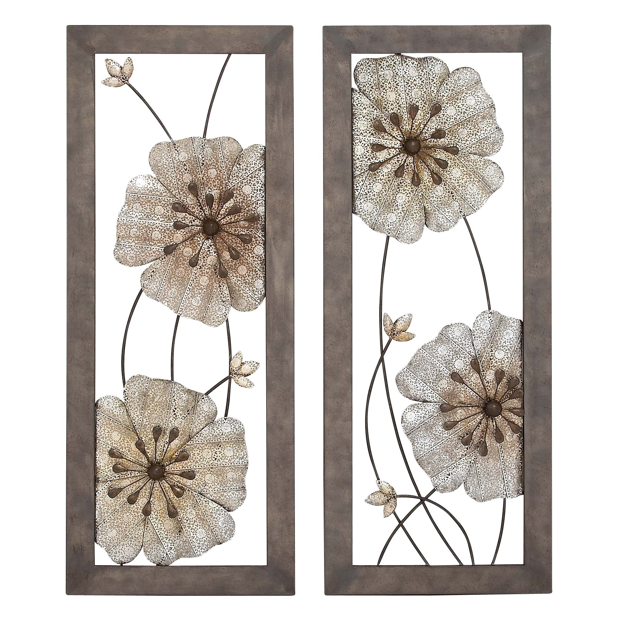 Woodland Imports 2 Piece VictorianThemed Assorted Floral Wall Décor