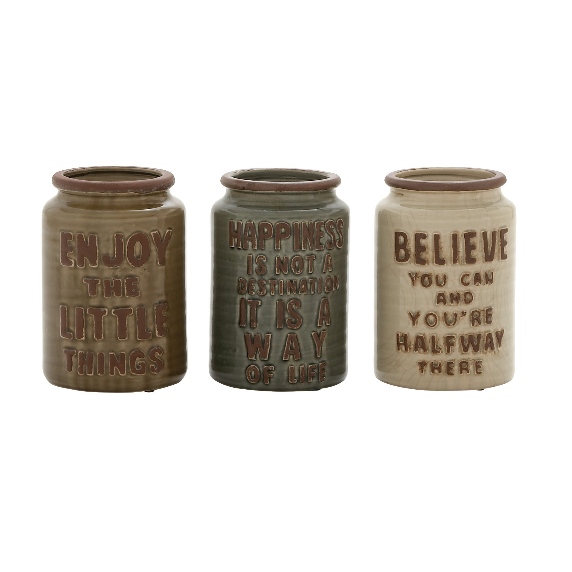 woodland imports 3 piece creative cutlery decorative jar set reviews wayfair woodland imports 3 piece creative cutlery decorative jar set reviews wayfair