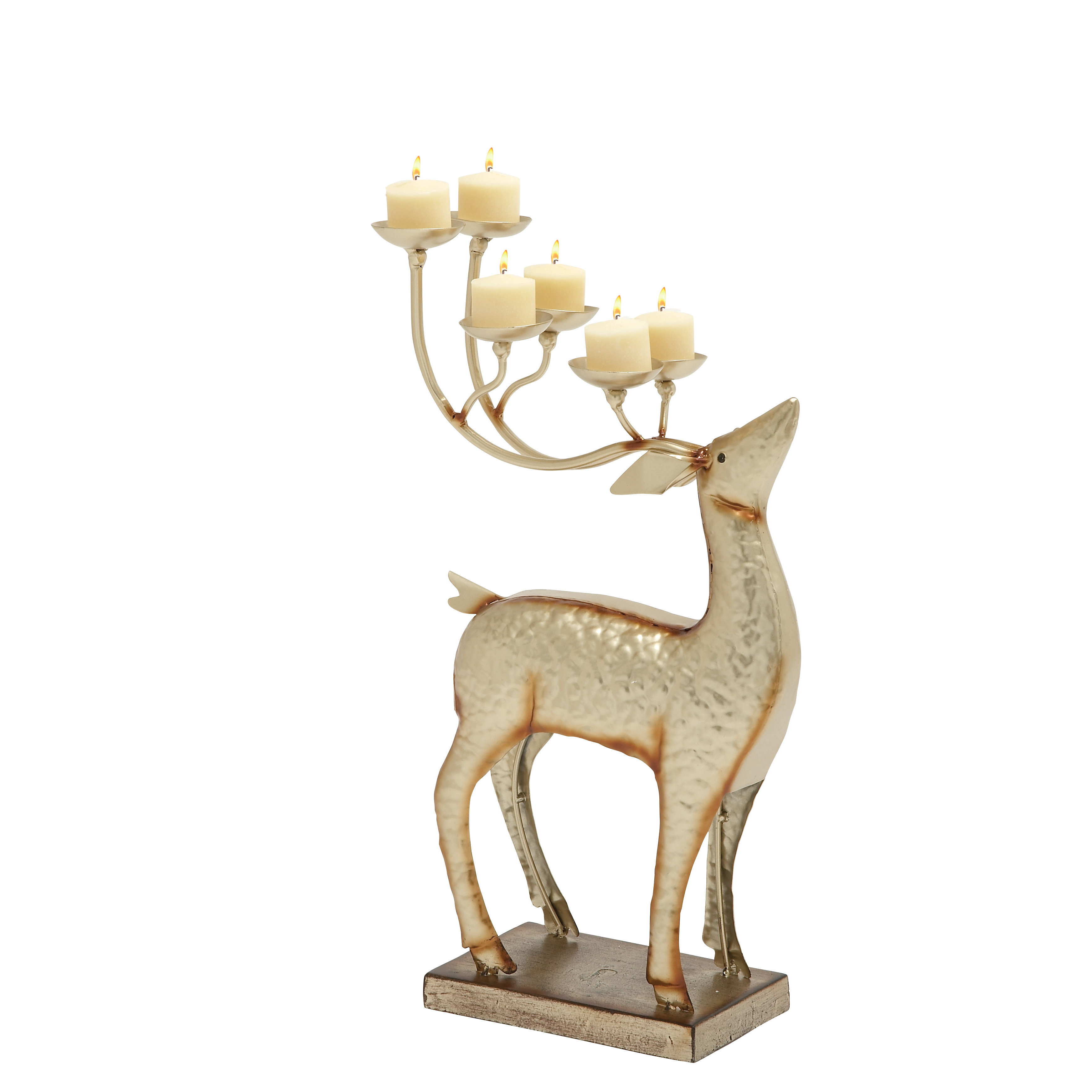 Woodland Imports Metal Deer Candle Holder Wayfair