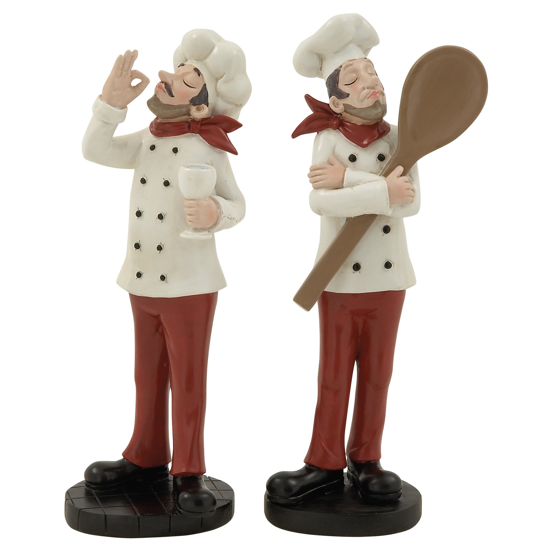 Woodland Imports 2 Piece Unconventional Chef Figurine Set Reviews   2 Piece Unconventional Chef Figurine Set 76481 