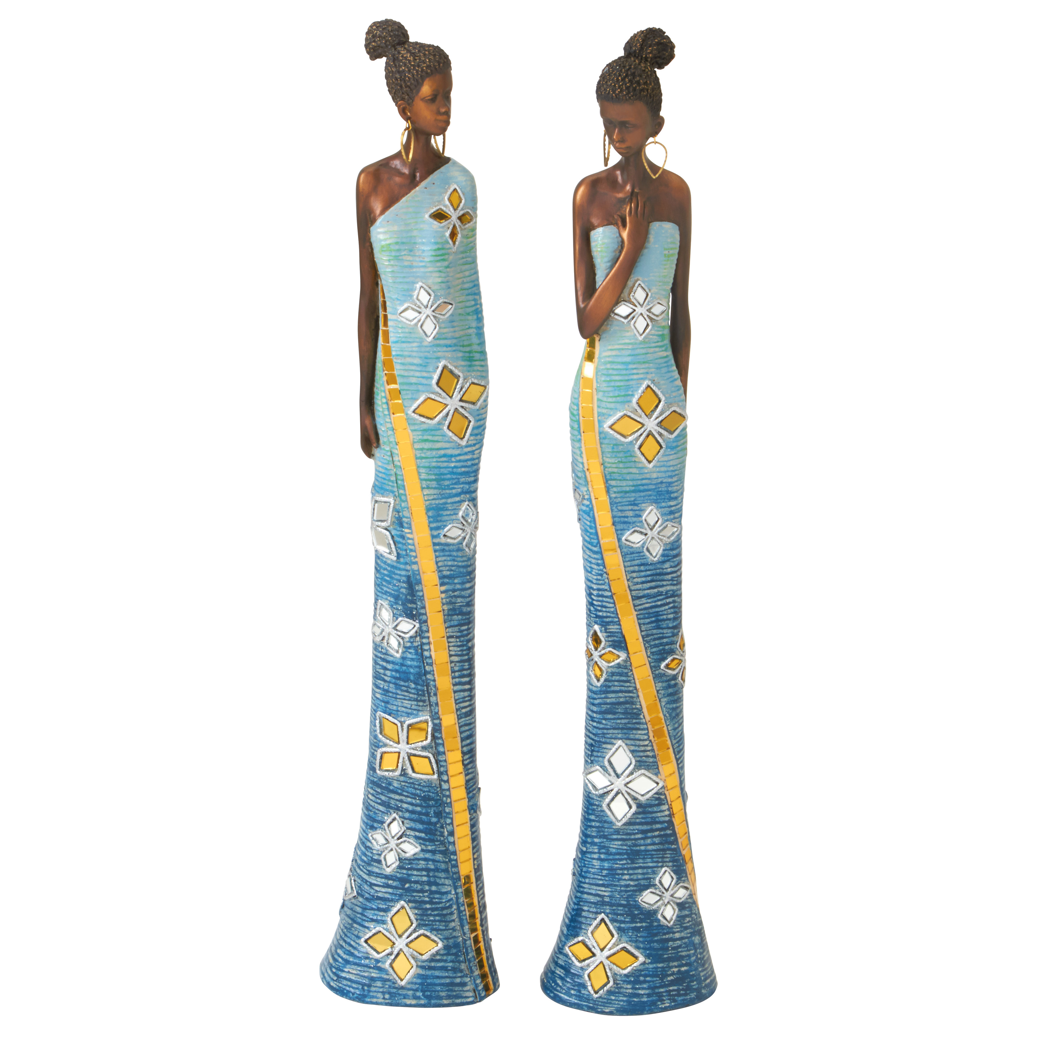 Woodland Imports 2 Piece African Lady Figurine Set & Reviews Wayfair