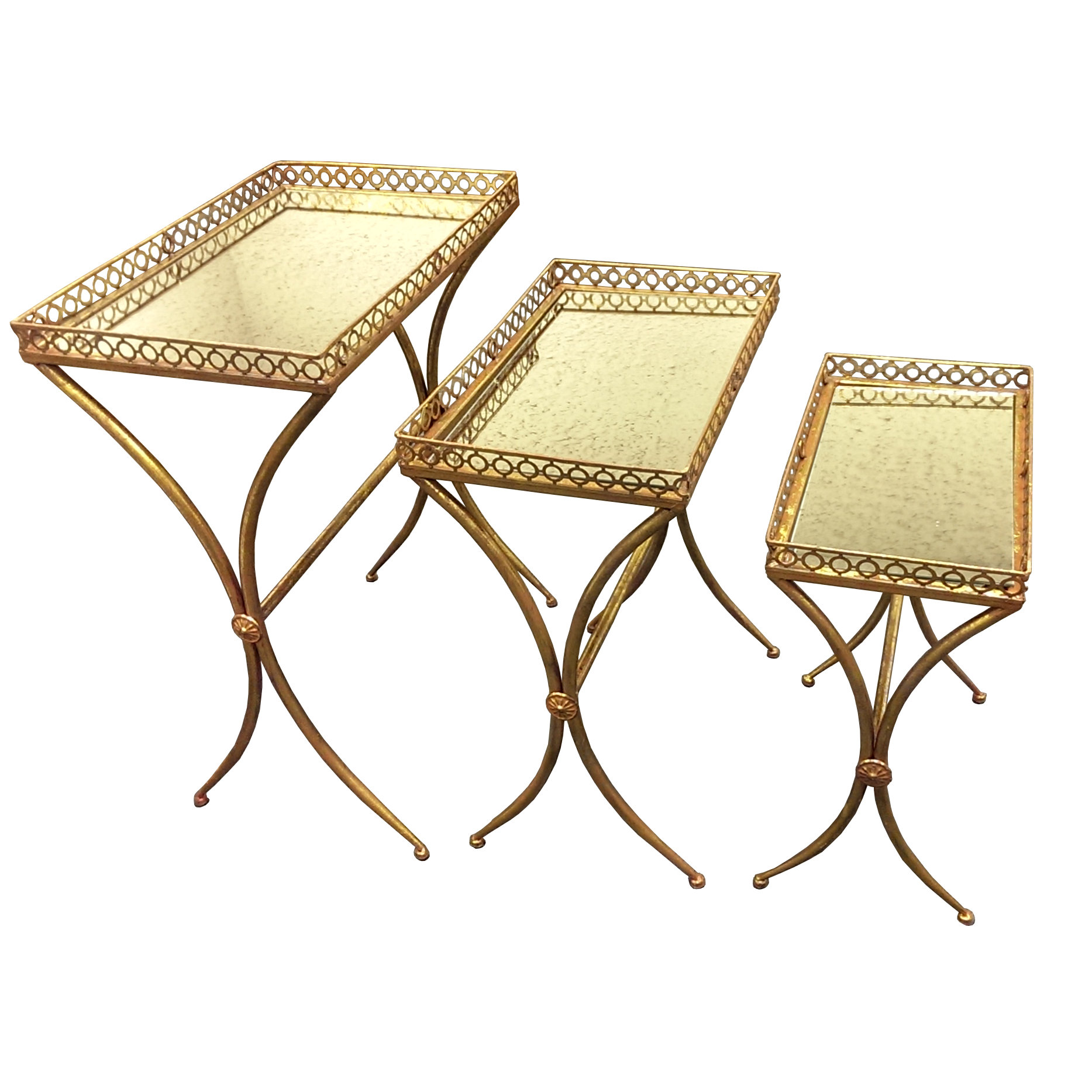 Woodland Imports 3 Piece Nesting Table Set & Reviews Wayfair
