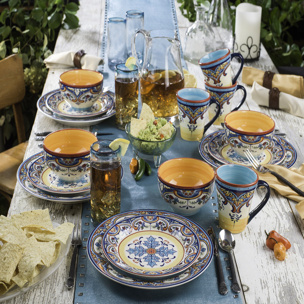 EuroCeramica Zanzibar 16 Piece Dinnerware Set & Reviews Wayfair