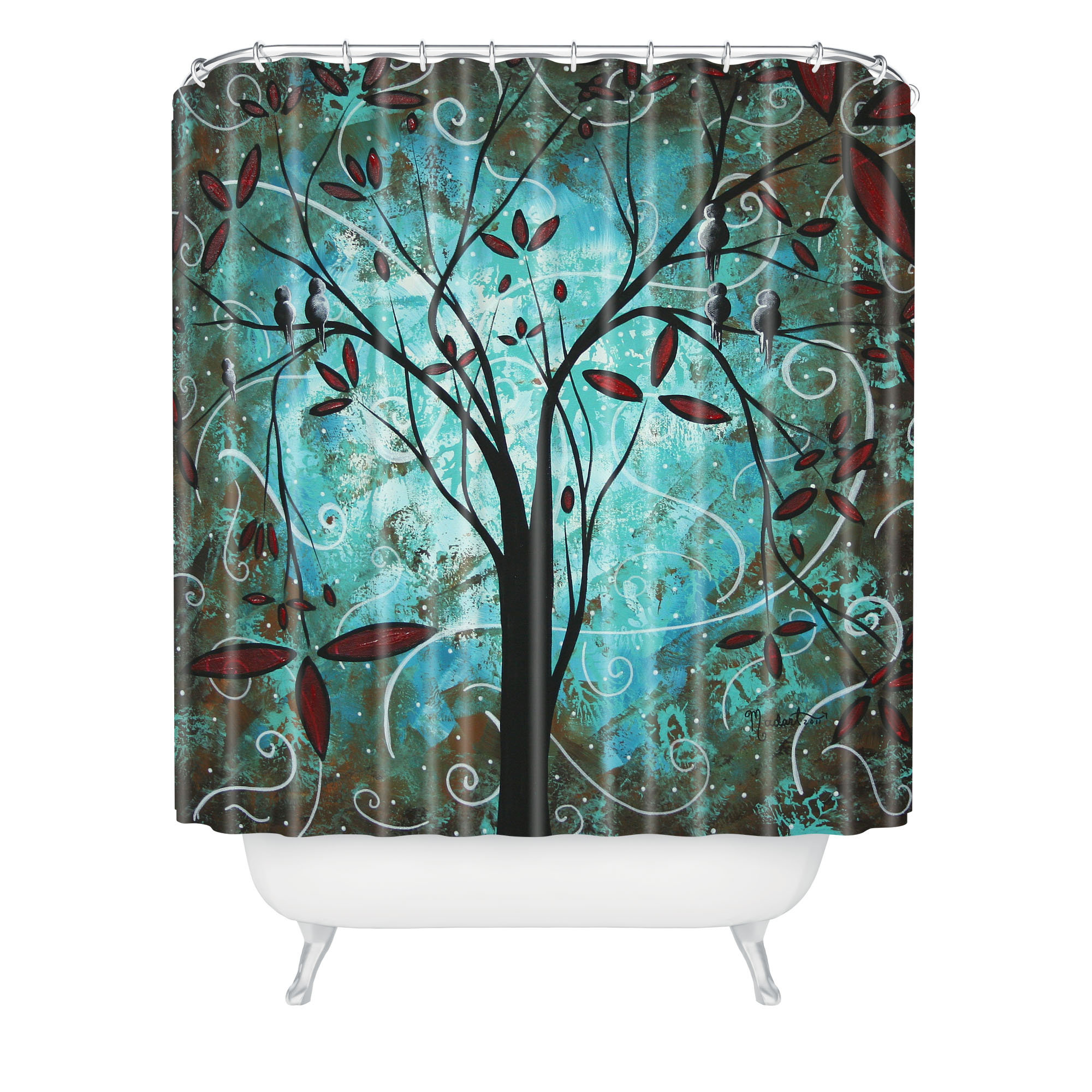 DENY Designs Madart Inc Romantic Evening Shower Curtain & Reviews Wayfair