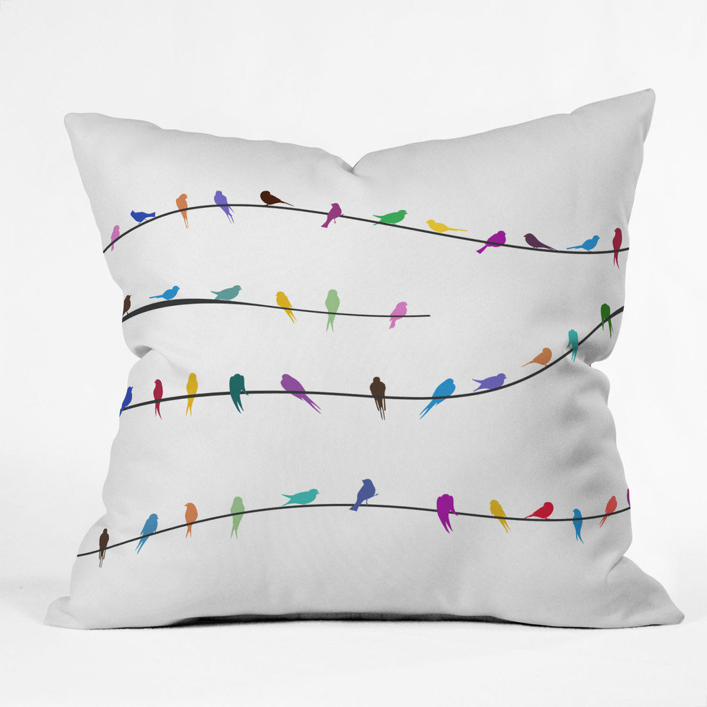 DENY Designs Belle 13 Happy Spring Throw Pillow & Reviews Wayfair