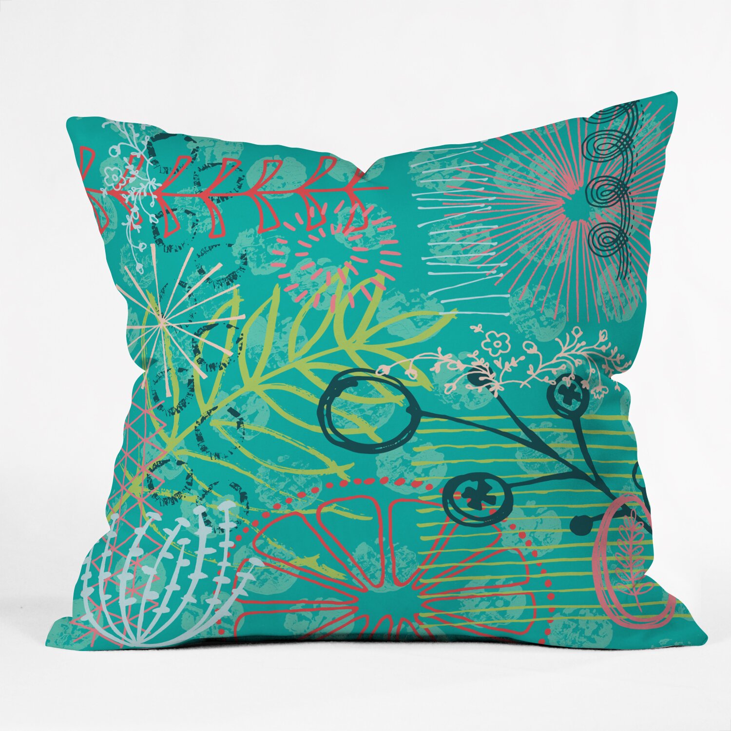 DENY Designs Kerrie Satava Summer Burst Throw Pillow | Wayfair