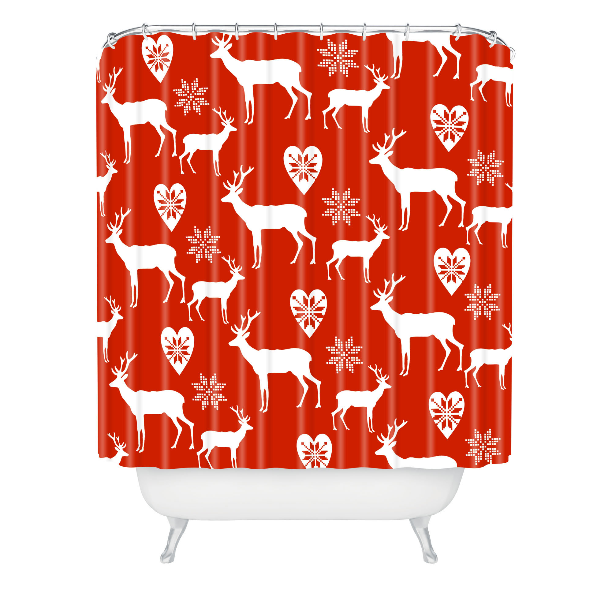 DENY Designs Natt Christmas Deer Shower Curtain Wayfair
